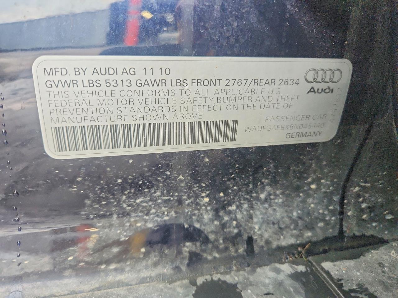 2011 Audi A6 Premium Plus Blue vin: WAUFGAFBXBN045440