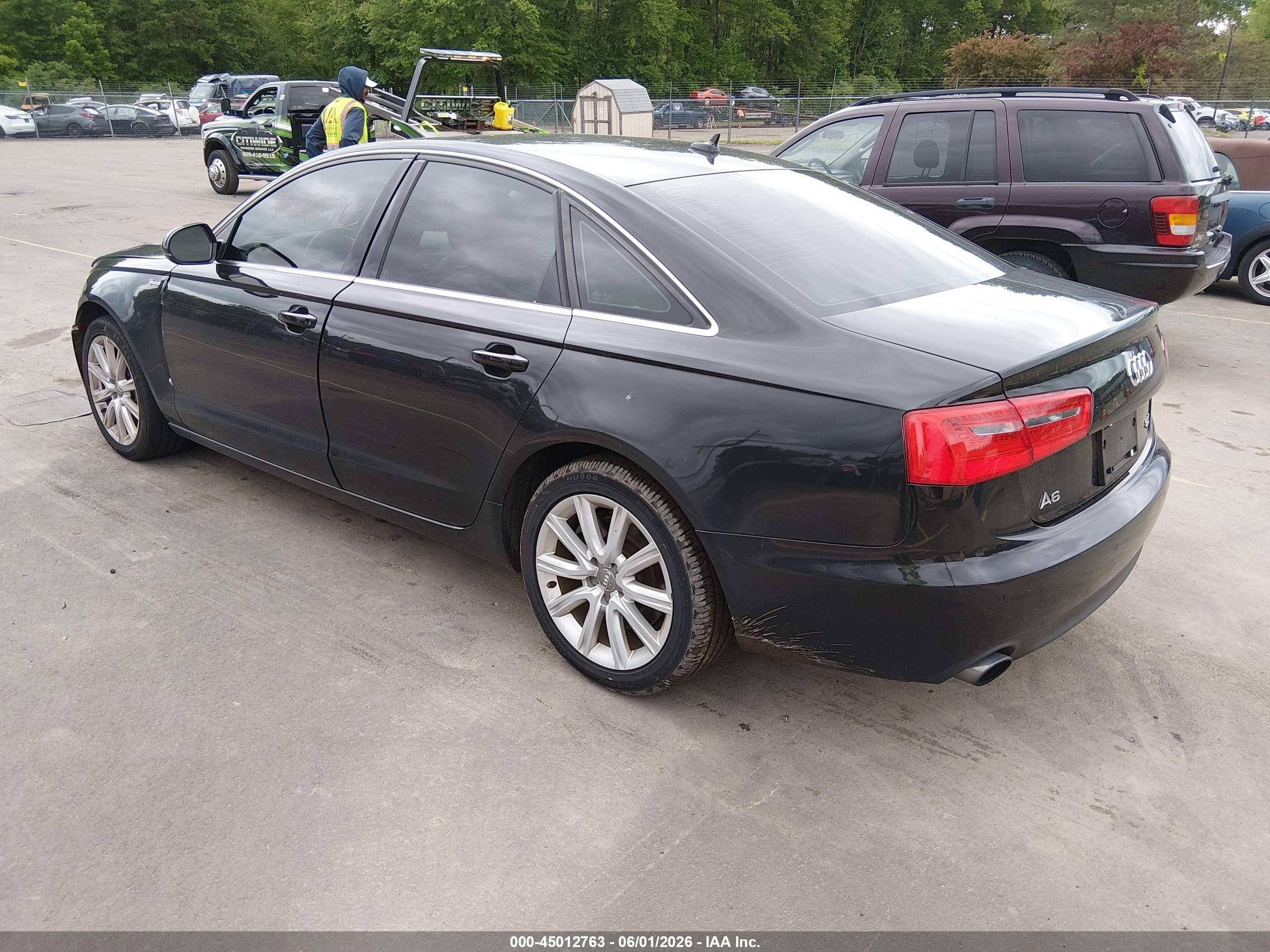 2014 Audi A6 3.0t Premium Plus Black vin: WAUFGAFC0EN083613