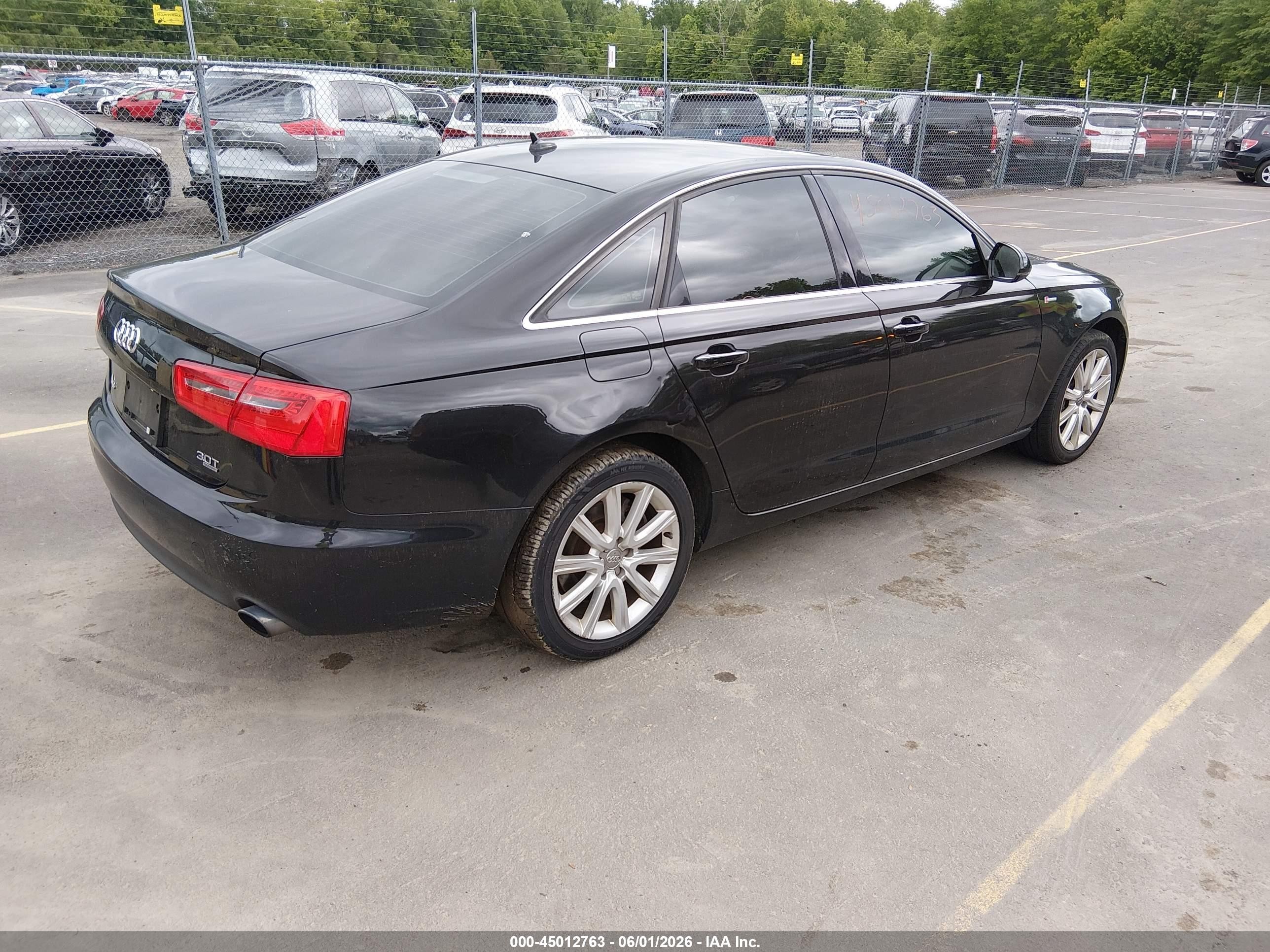2014 Audi A6 3.0t Premium Plus Black vin: WAUFGAFC0EN083613
