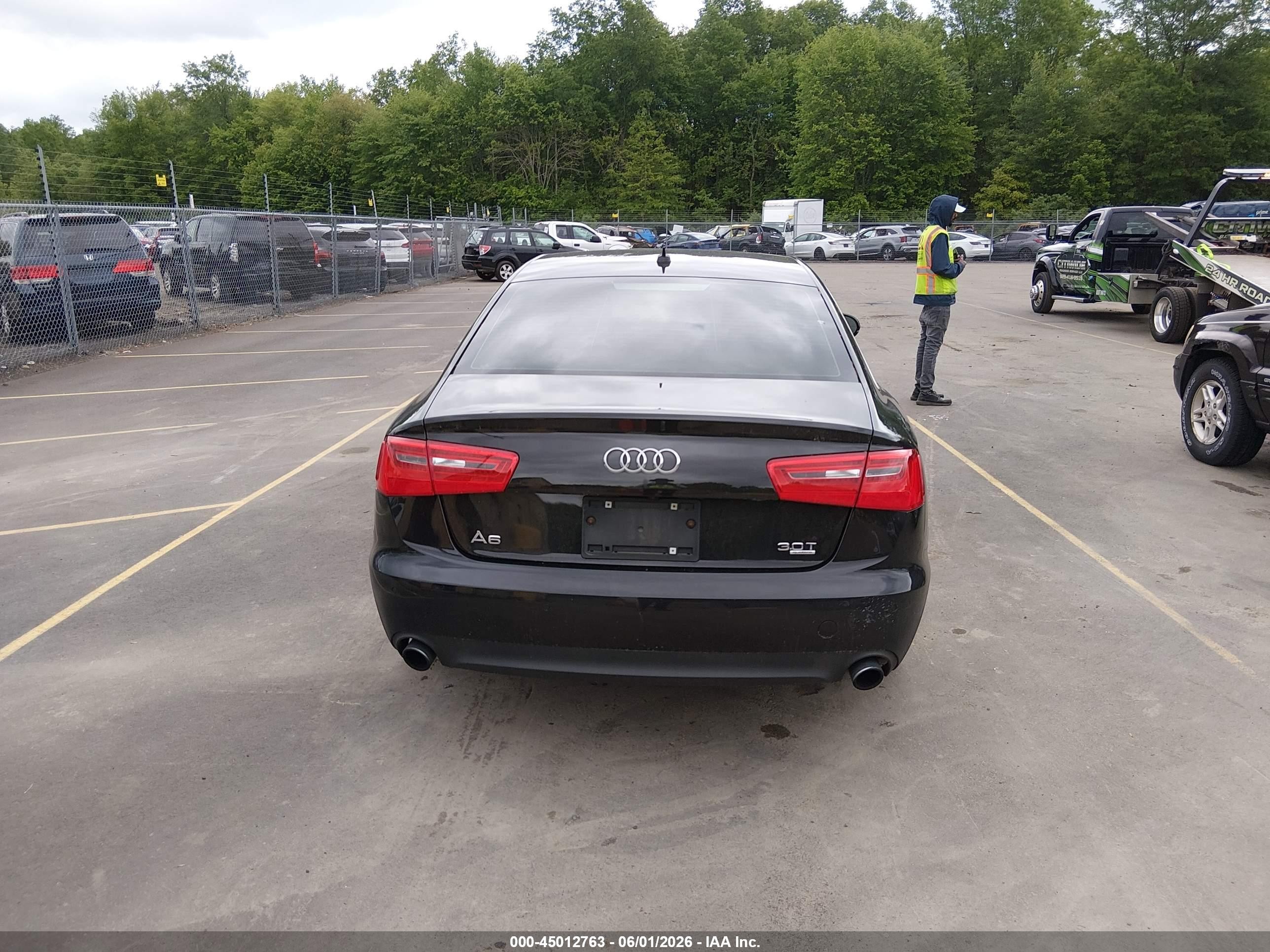2014 Audi A6 3.0t Premium Plus Black vin: WAUFGAFC0EN083613