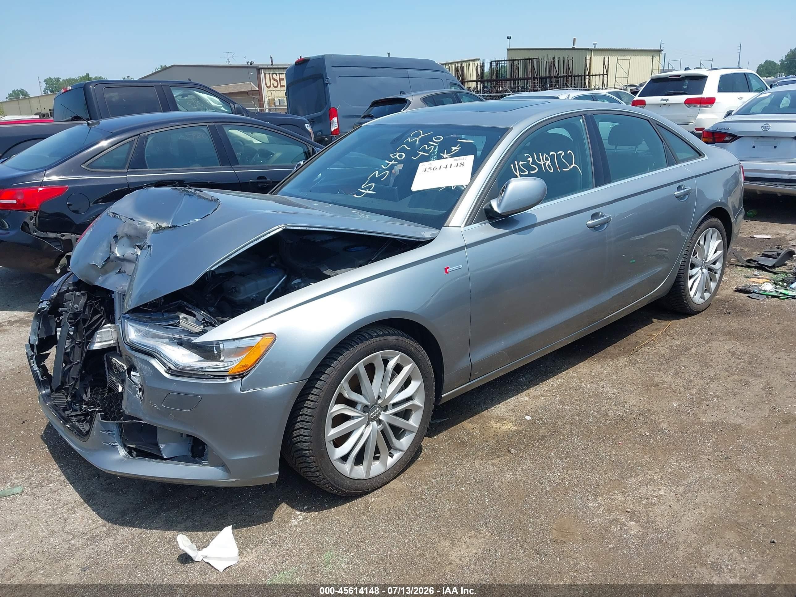 2014 Audi A6 3.0t Premium Plus Серебряный vin: WAUFGAFC1EN034310