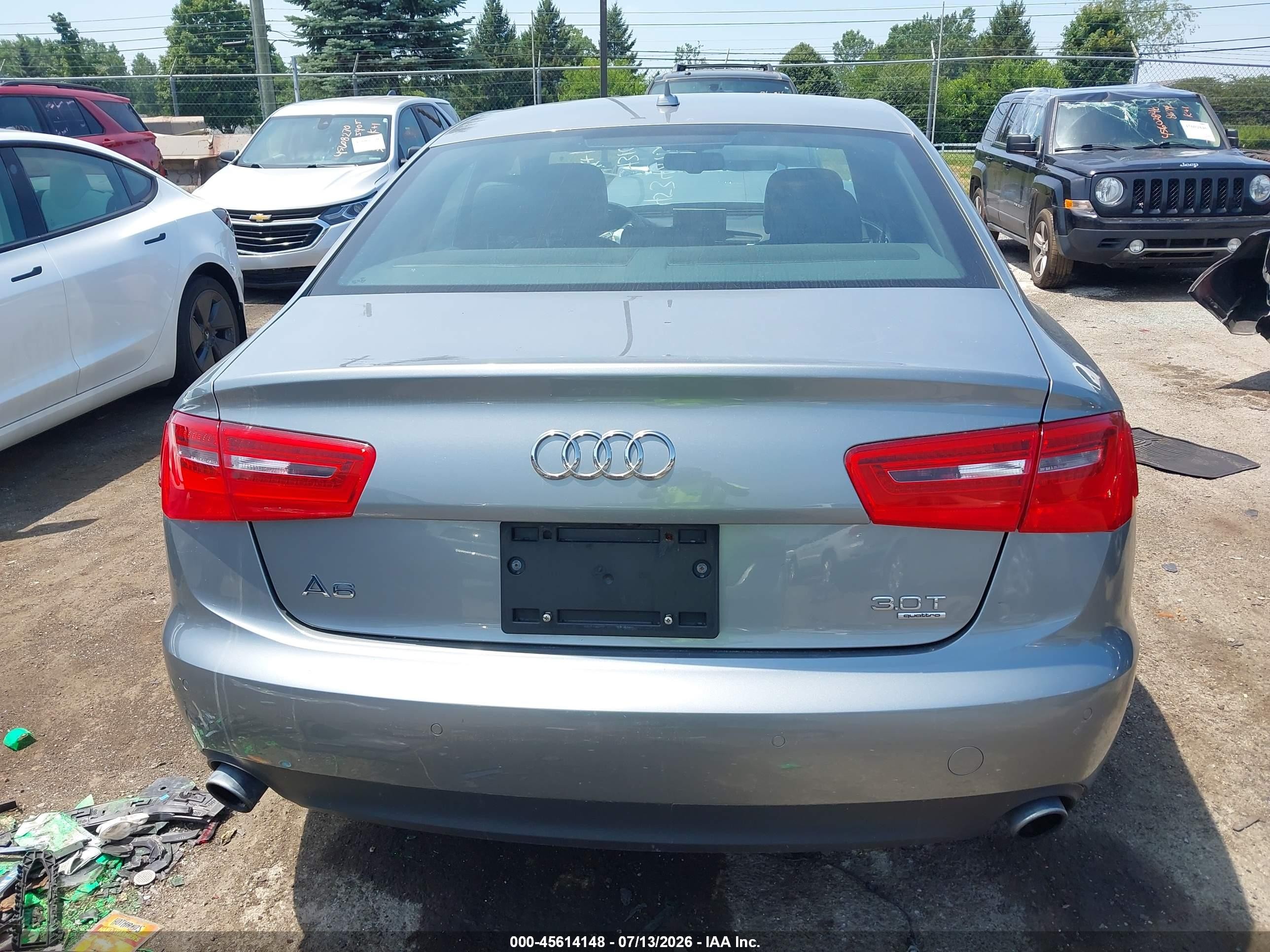 2014 Audi A6 3.0t Premium Plus Серебряный vin: WAUFGAFC1EN034310