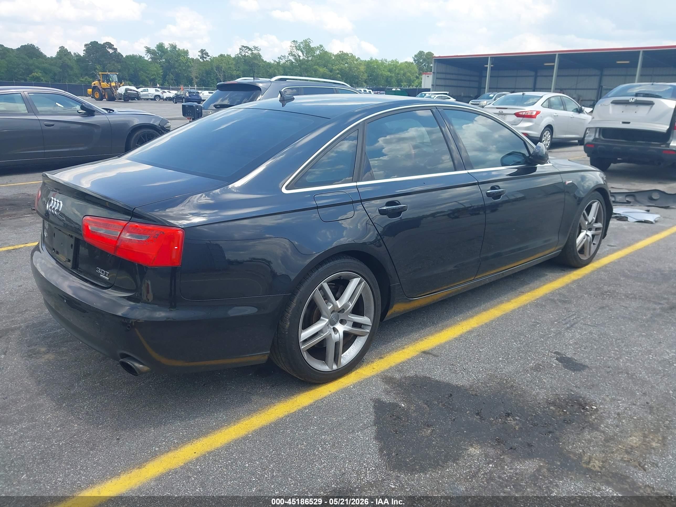2014 Audi A6 3.0t Premium Plus Black vin: WAUFGAFC1EN051396