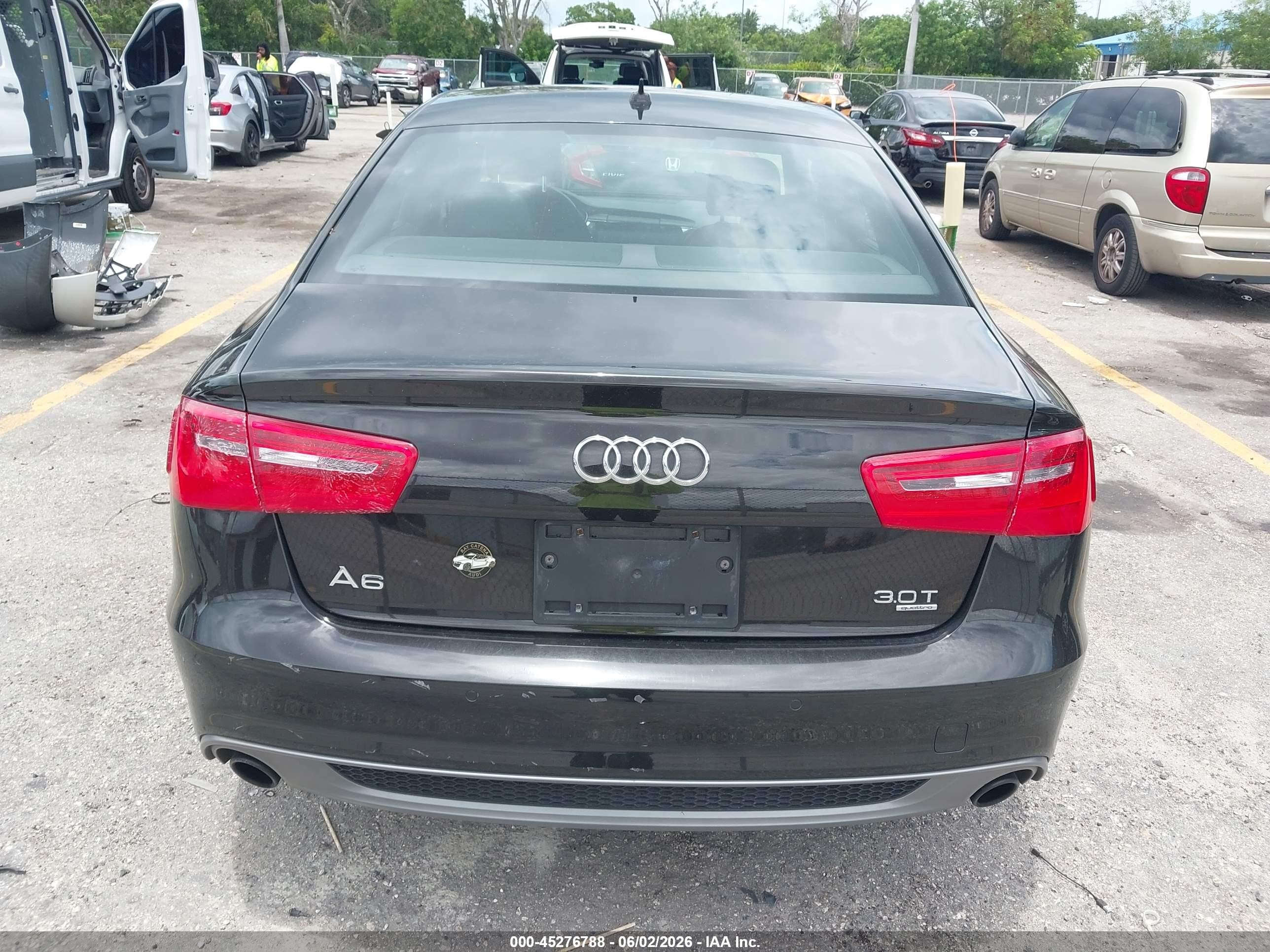 2015 Audi A6 3.0t Premium Plus Black vin: WAUFGAFC1FN019064