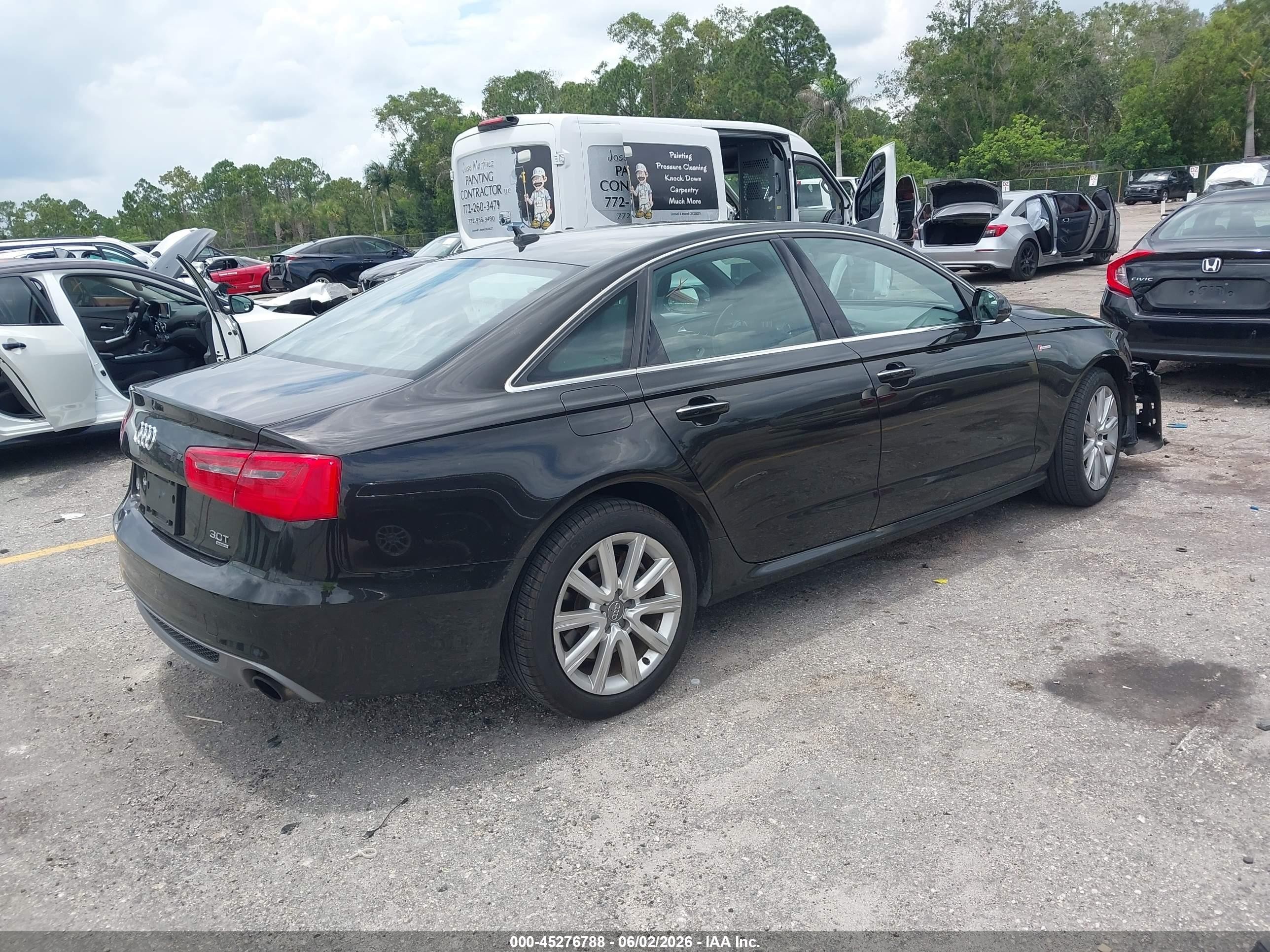 2015 Audi A6 3.0t Premium Plus Black vin: WAUFGAFC1FN019064