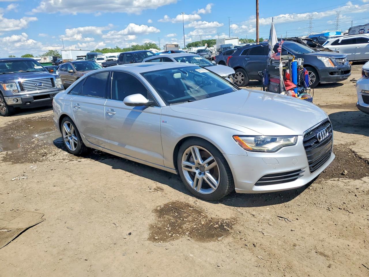 2014 Audi A6 Premium Plus Silver vin: WAUFGAFC2EN008217