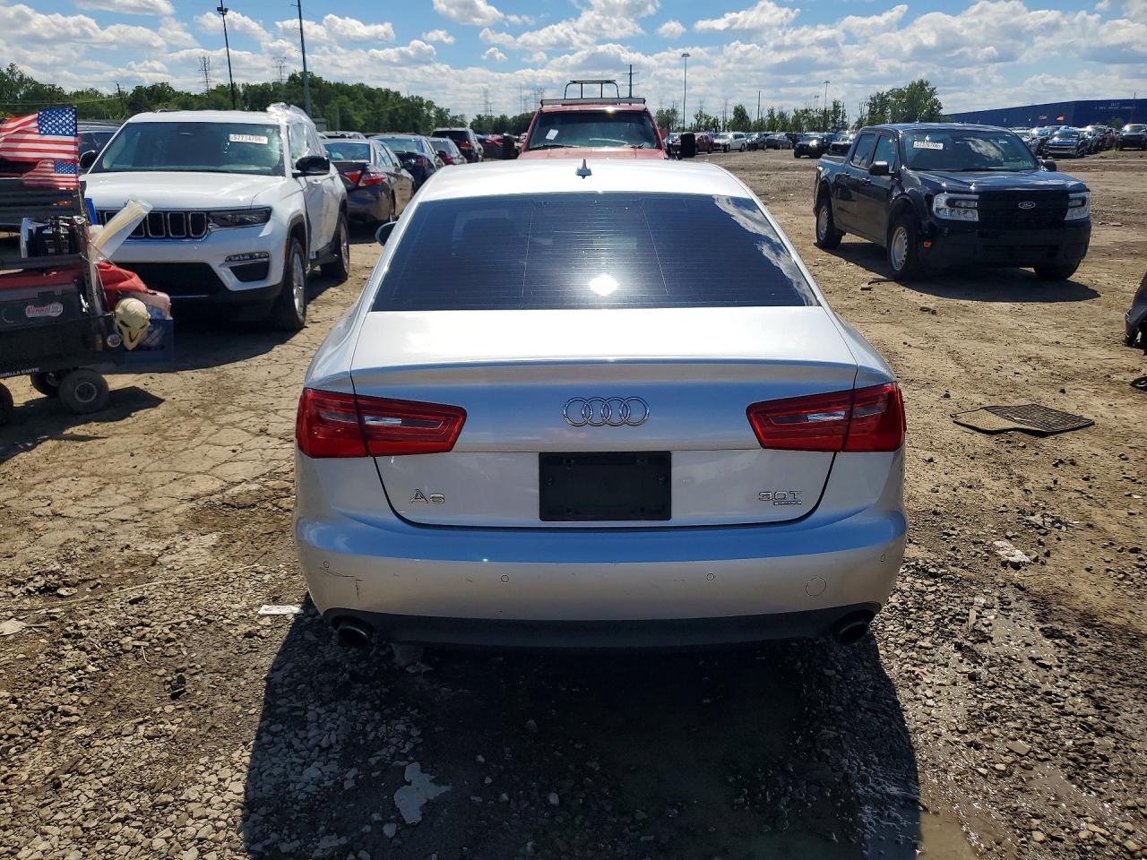 2014 Audi A6 Premium Plus Silver vin: WAUFGAFC2EN008217