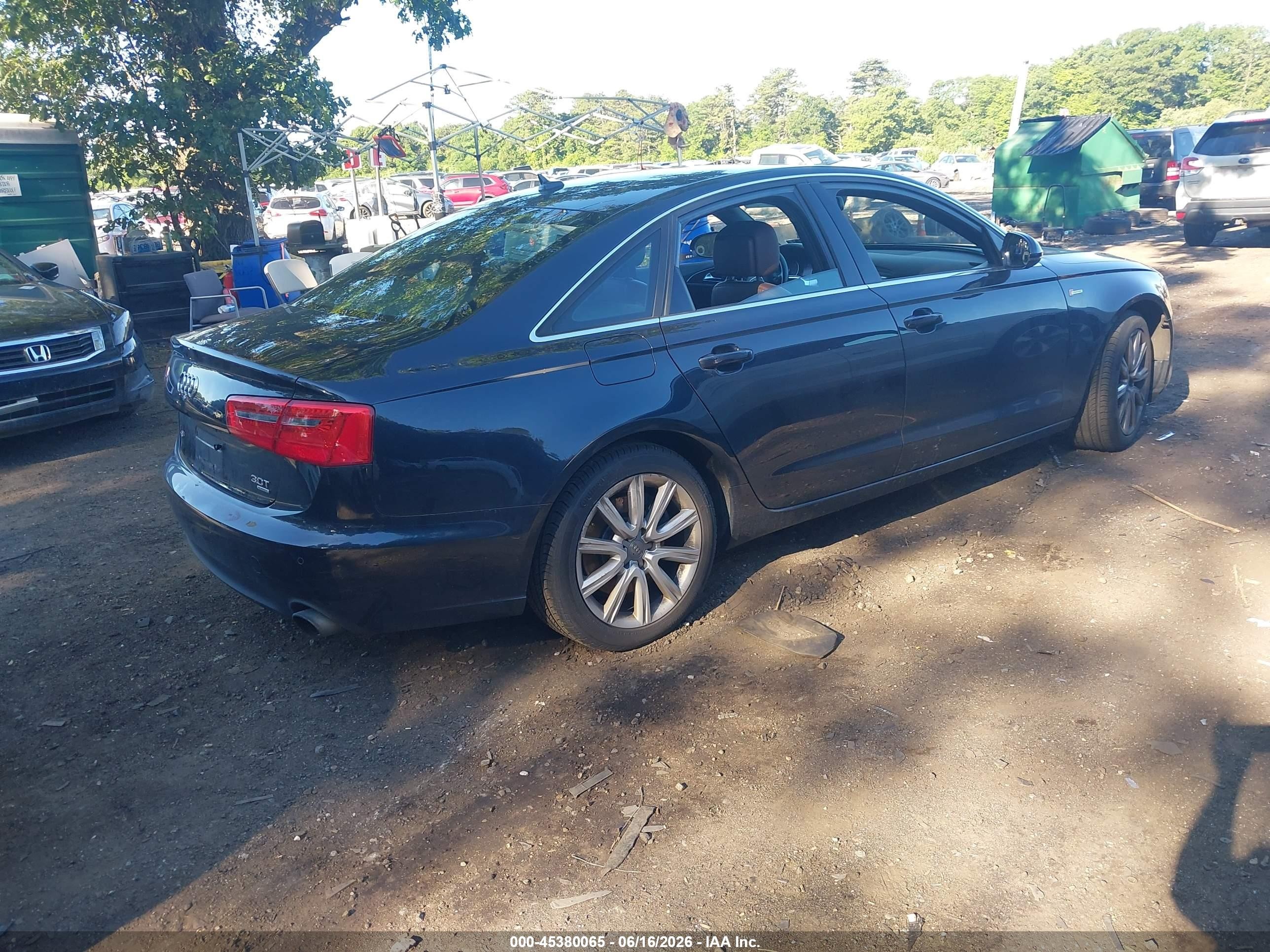 2014 Audi A6 3.0t Premium Plus Blue vin: WAUFGAFC2EN102064