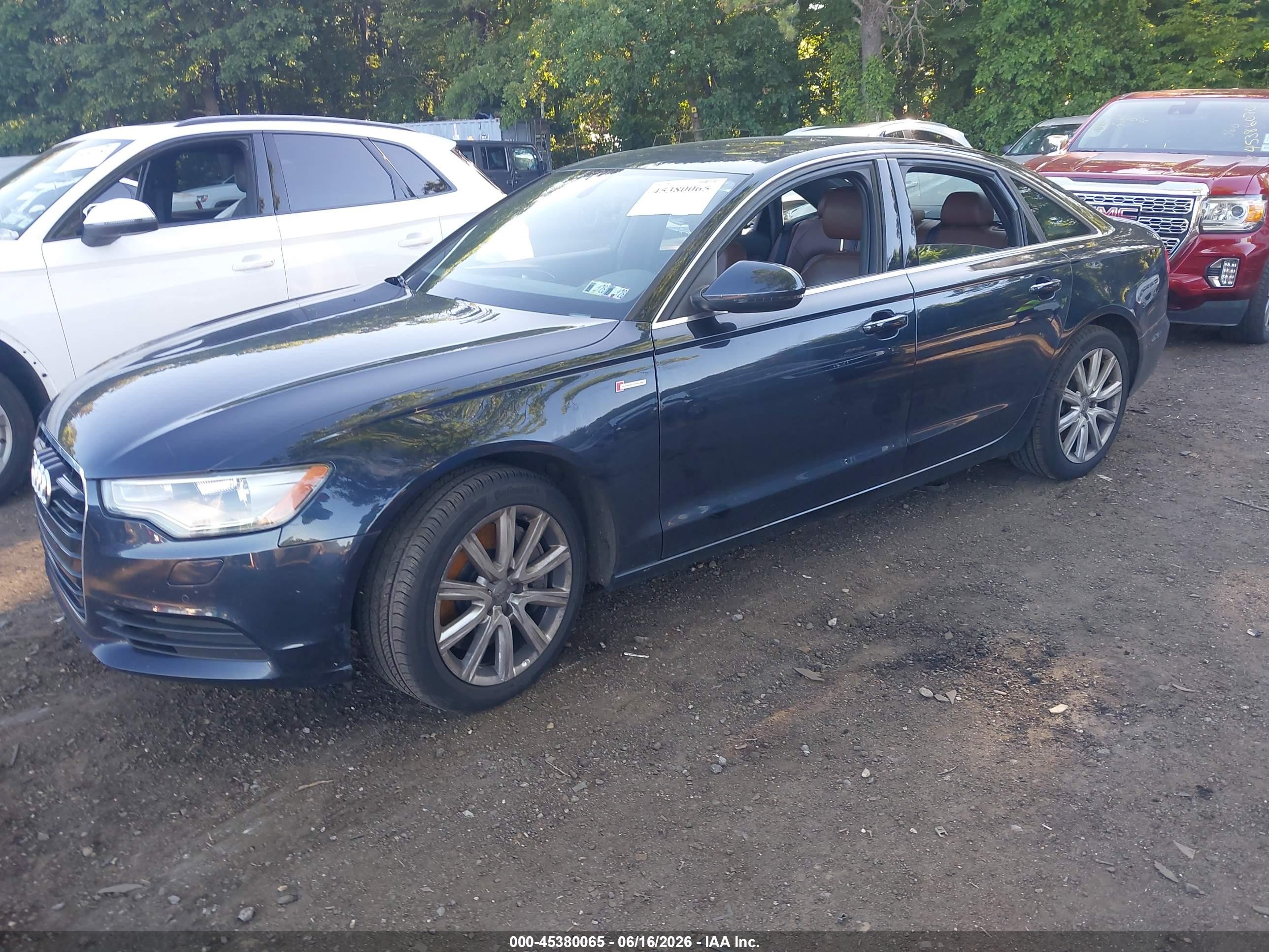 2014 Audi A6 3.0t Premium Plus Blue vin: WAUFGAFC2EN102064