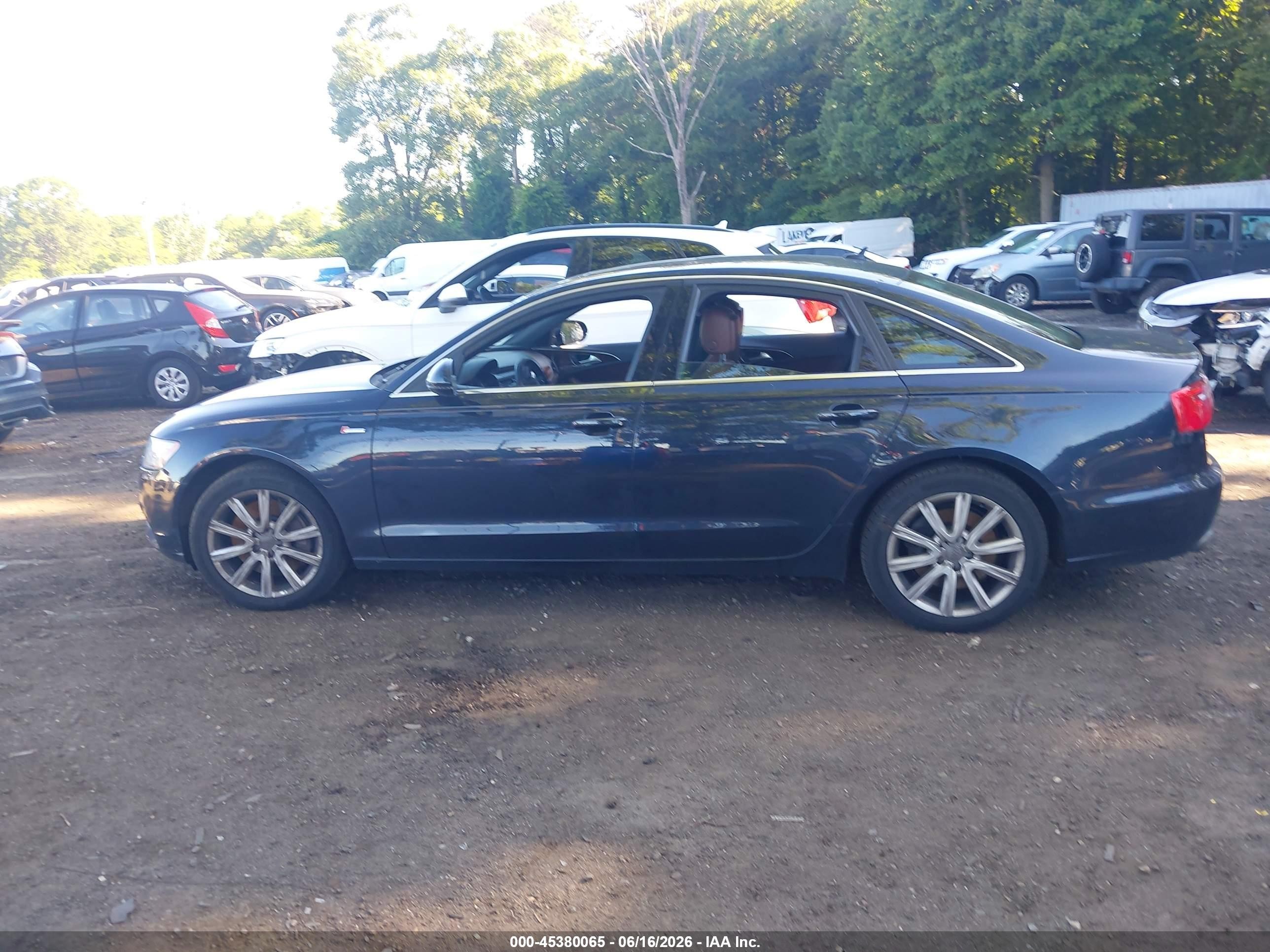 2014 Audi A6 3.0t Premium Plus Blue vin: WAUFGAFC2EN102064