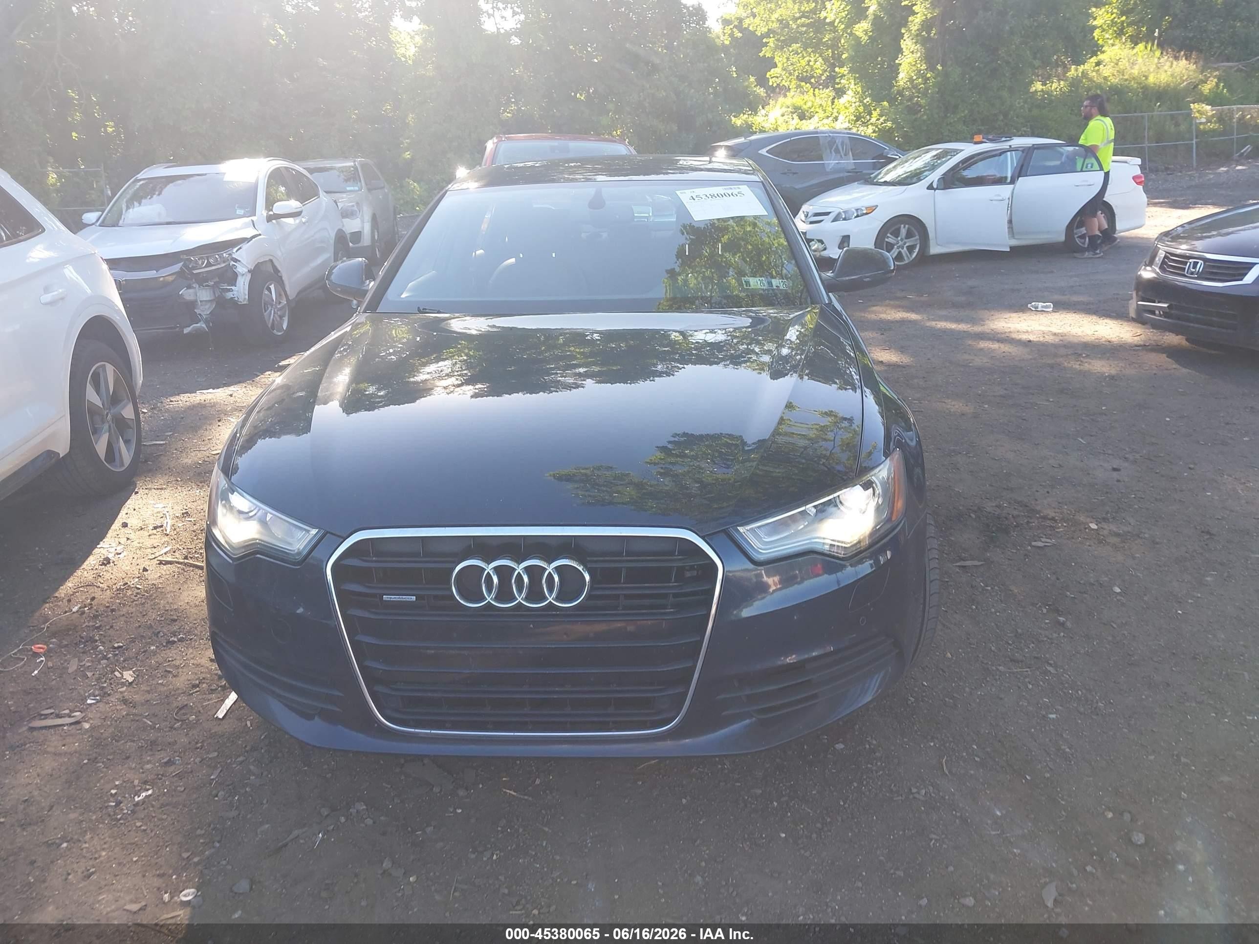 2014 Audi A6 3.0t Premium Plus Blue vin: WAUFGAFC2EN102064