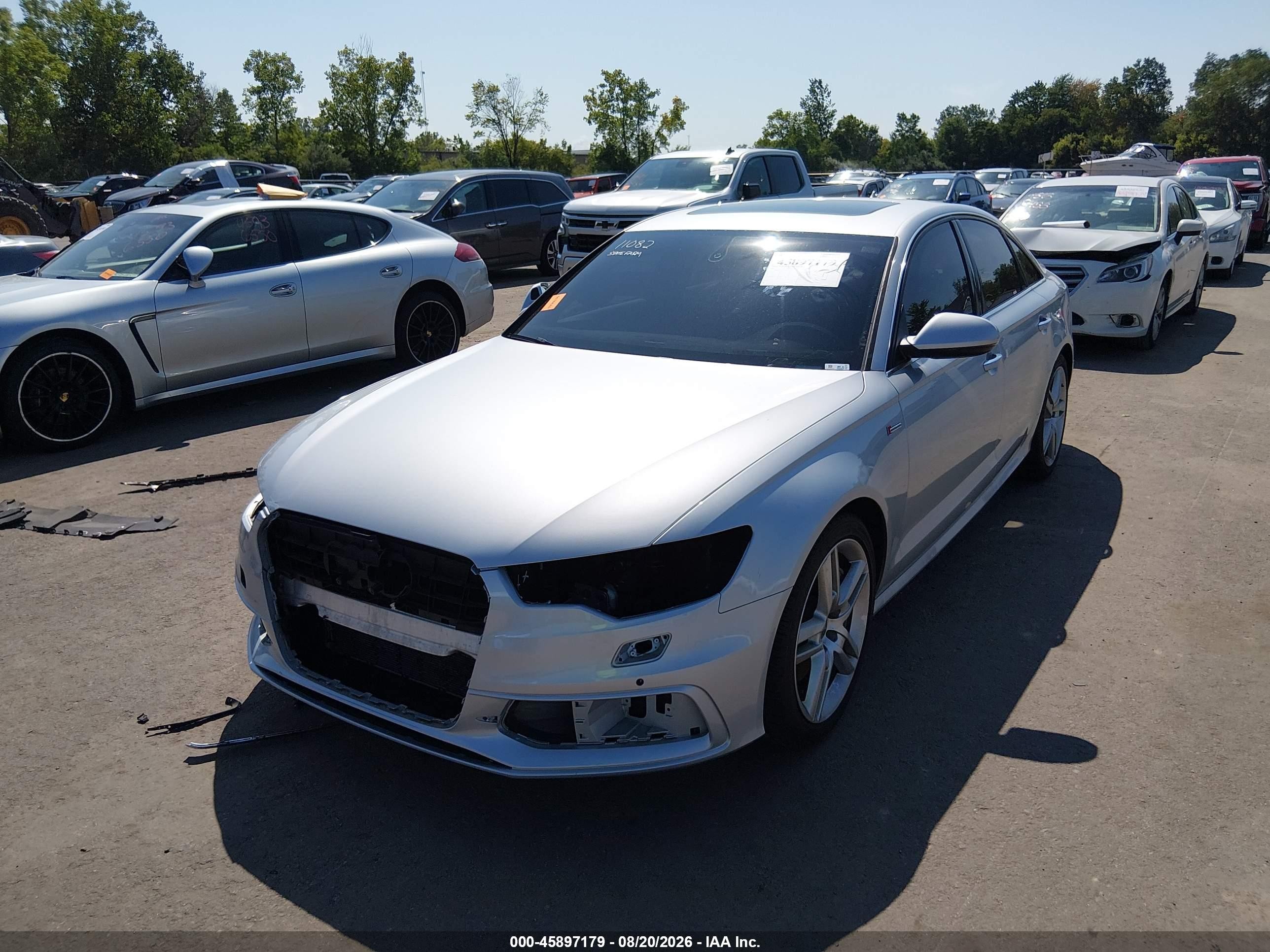 2015 Audi A6 3.0t Premium Plus Silver vin: WAUFGAFC2FN025245