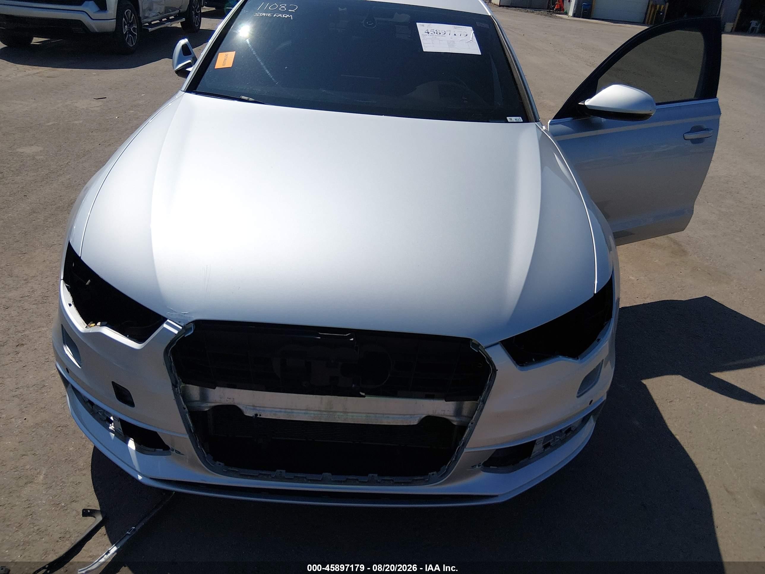 2015 Audi A6 3.0t Premium Plus Silver vin: WAUFGAFC2FN025245