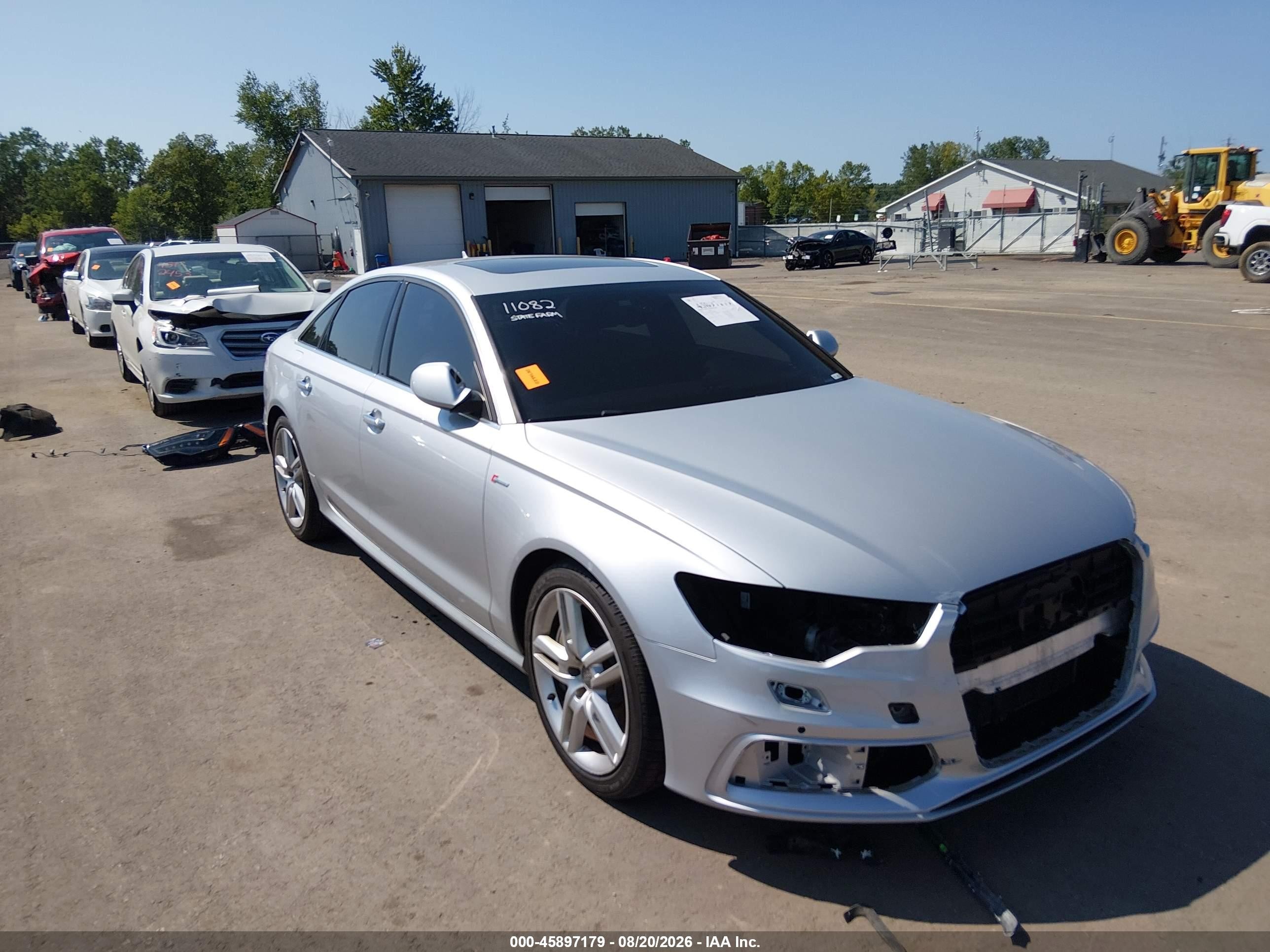 2015 Audi A6 3.0t Premium Plus Silver vin: WAUFGAFC2FN025245
