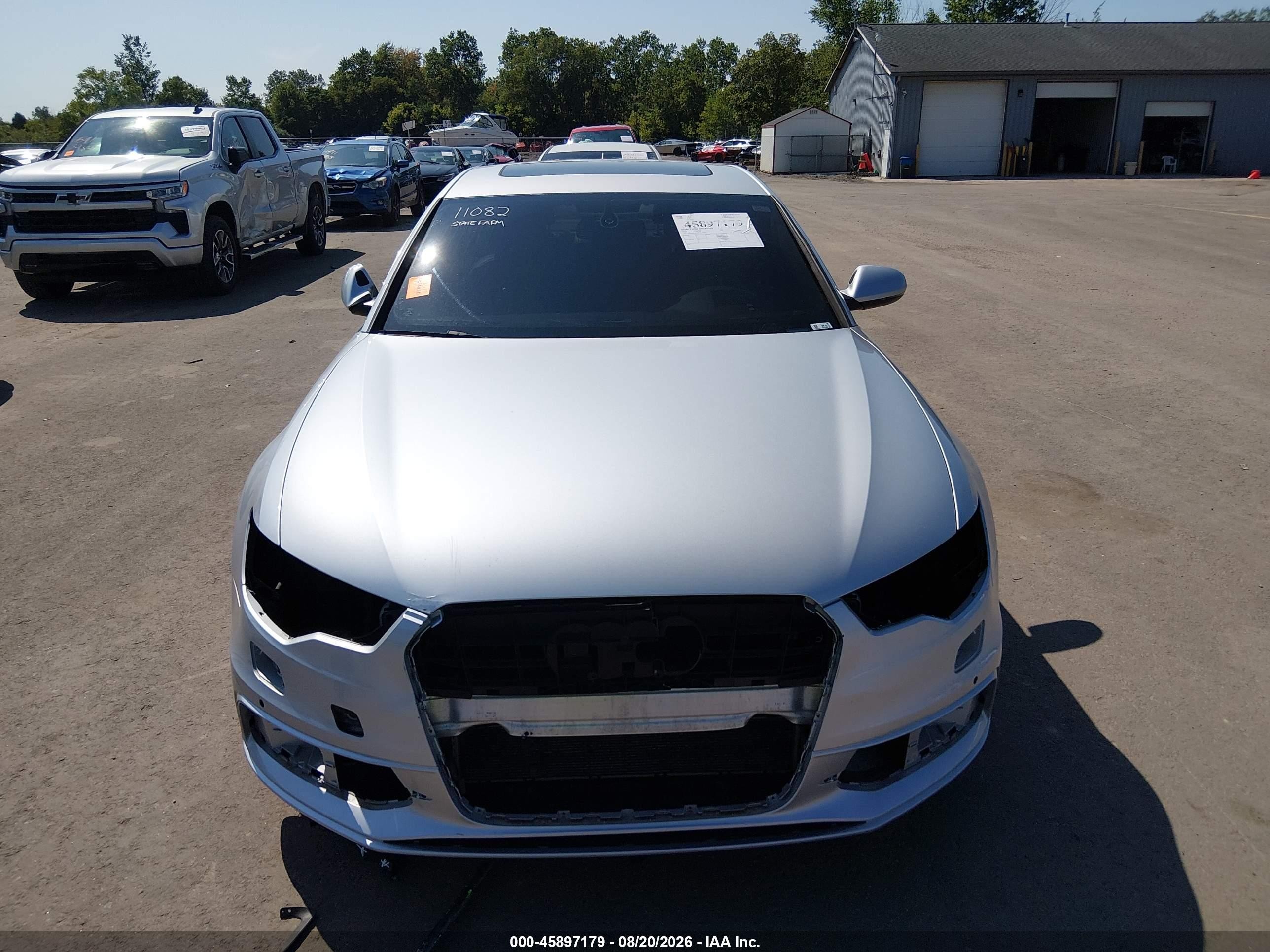 2015 Audi A6 3.0t Premium Plus Silver vin: WAUFGAFC2FN025245