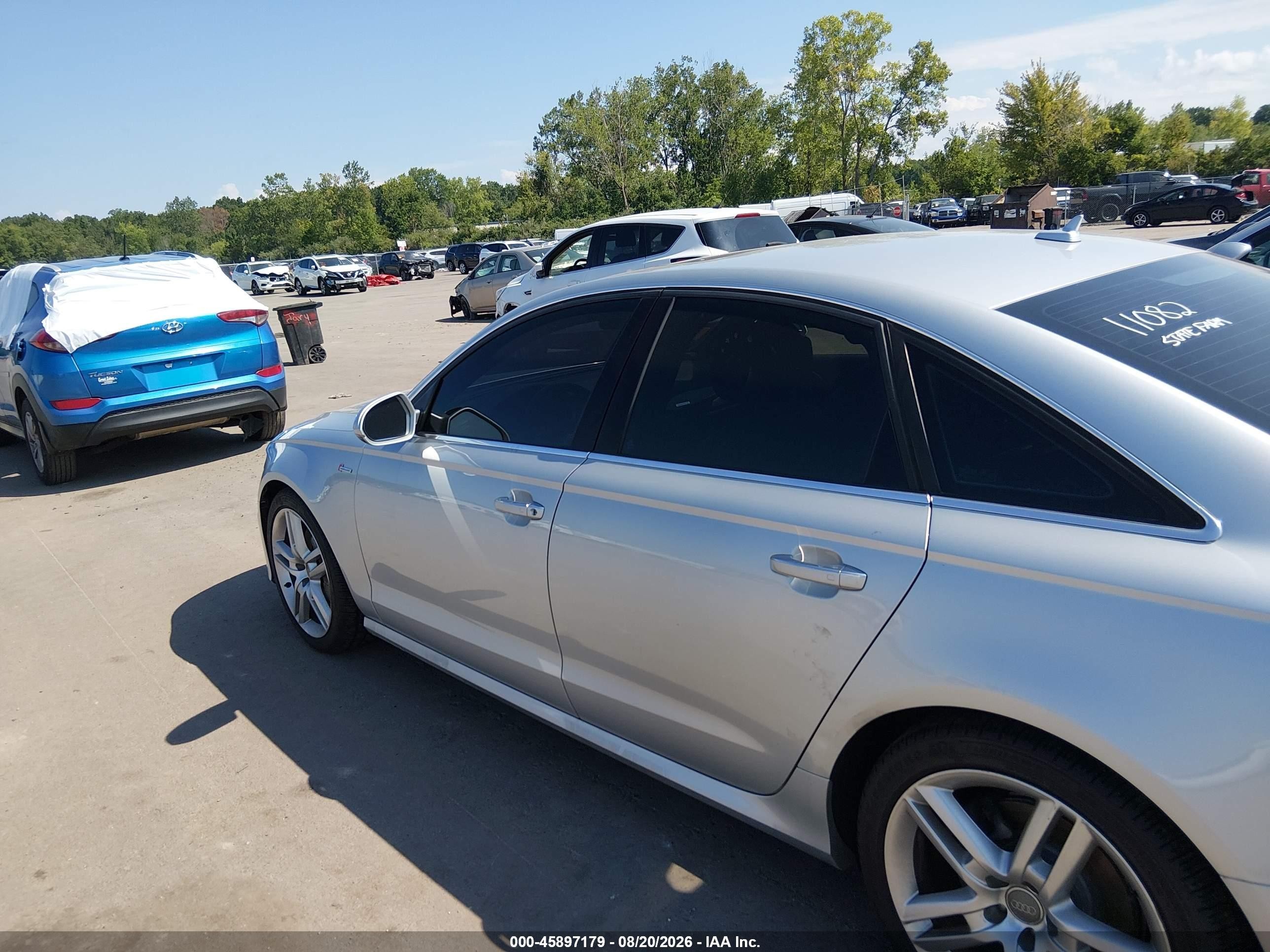 2015 Audi A6 3.0t Premium Plus Silver vin: WAUFGAFC2FN025245