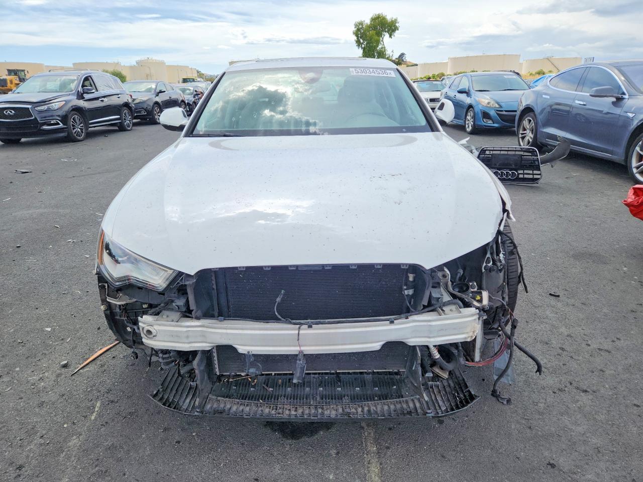 2014 Audi A6 Premium Plus White vin: WAUFGAFC3EN132562