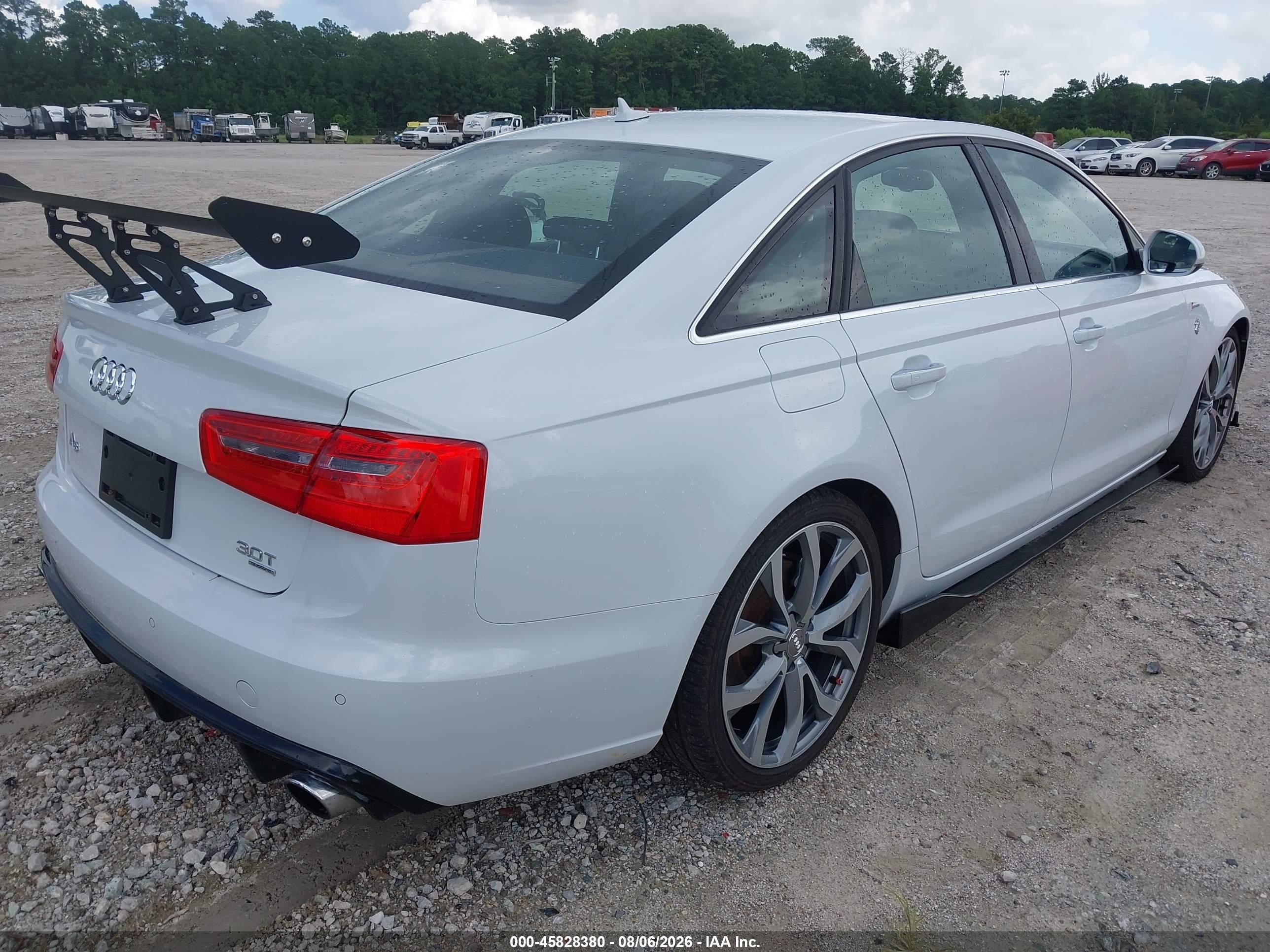 2014 Audi A6 3.0t Premium Plus White vin: WAUFGAFC3EN140354