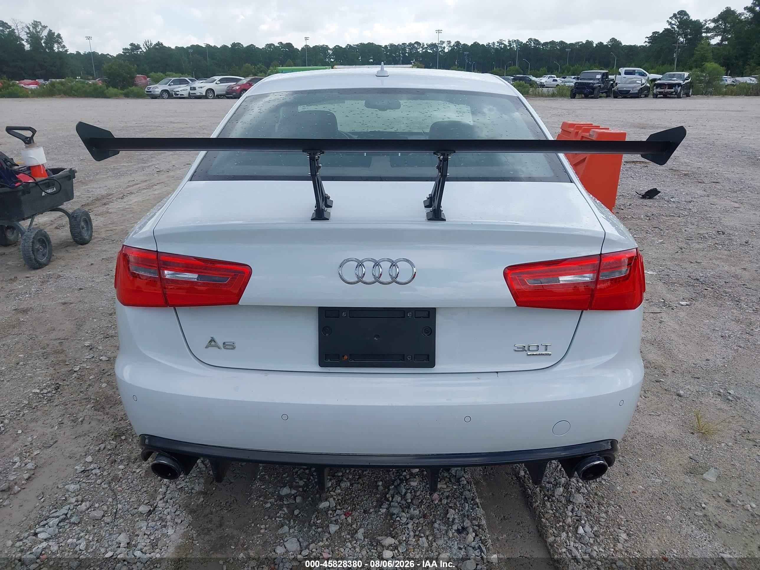 2014 Audi A6 3.0t Premium Plus White vin: WAUFGAFC3EN140354
