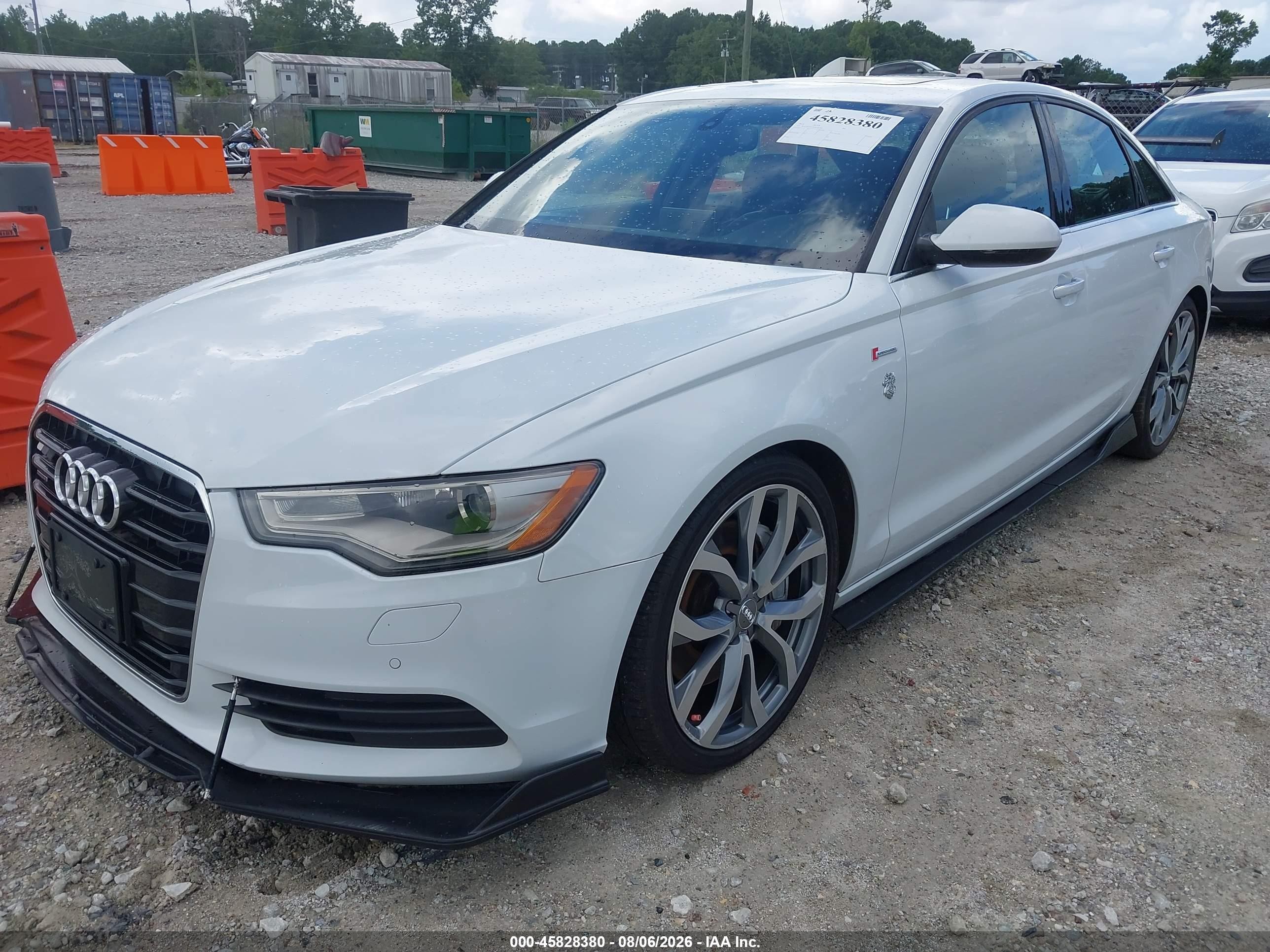 2014 Audi A6 3.0t Premium Plus White vin: WAUFGAFC3EN140354
