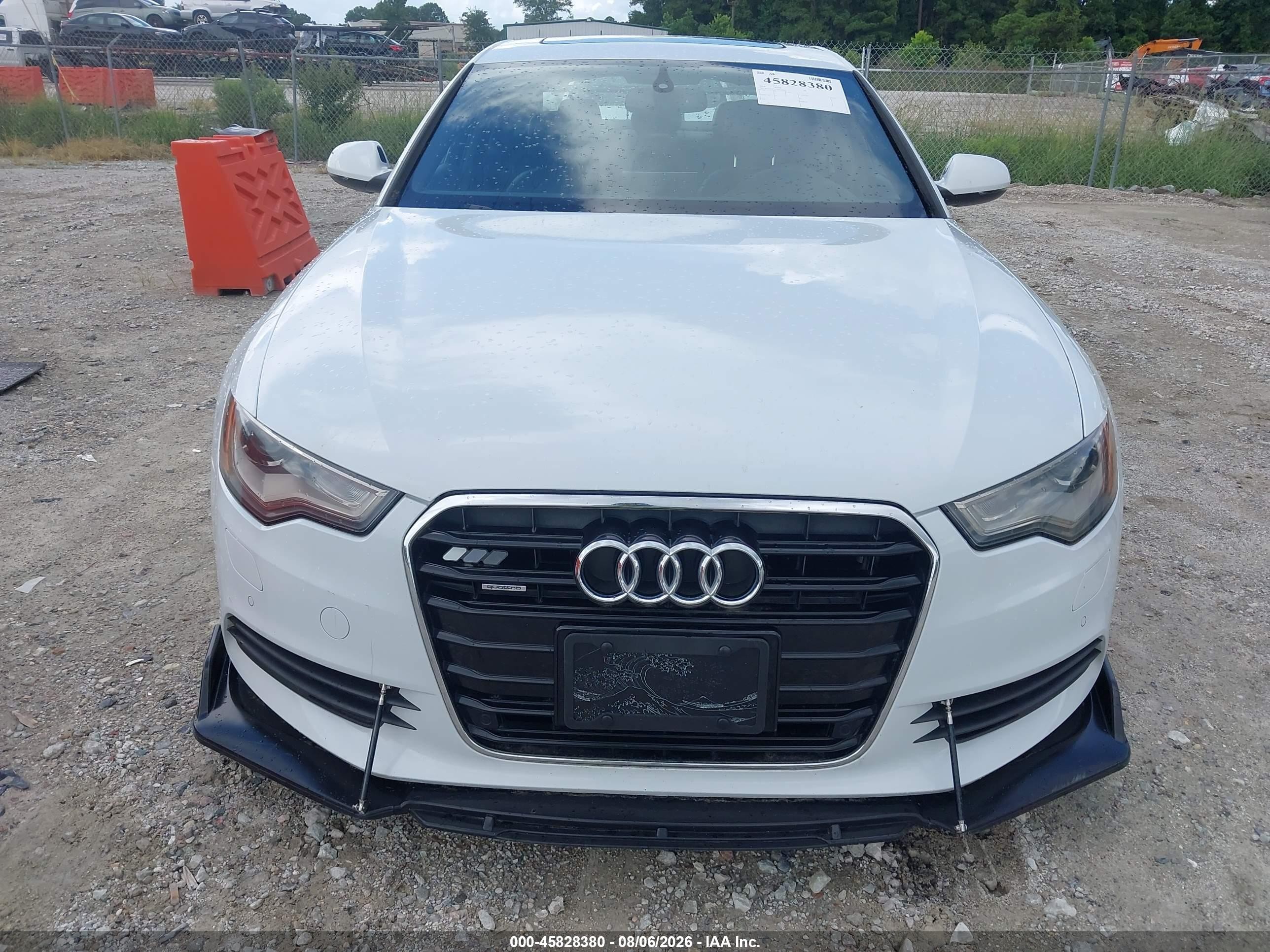 2014 Audi A6 3.0t Premium Plus White vin: WAUFGAFC3EN140354