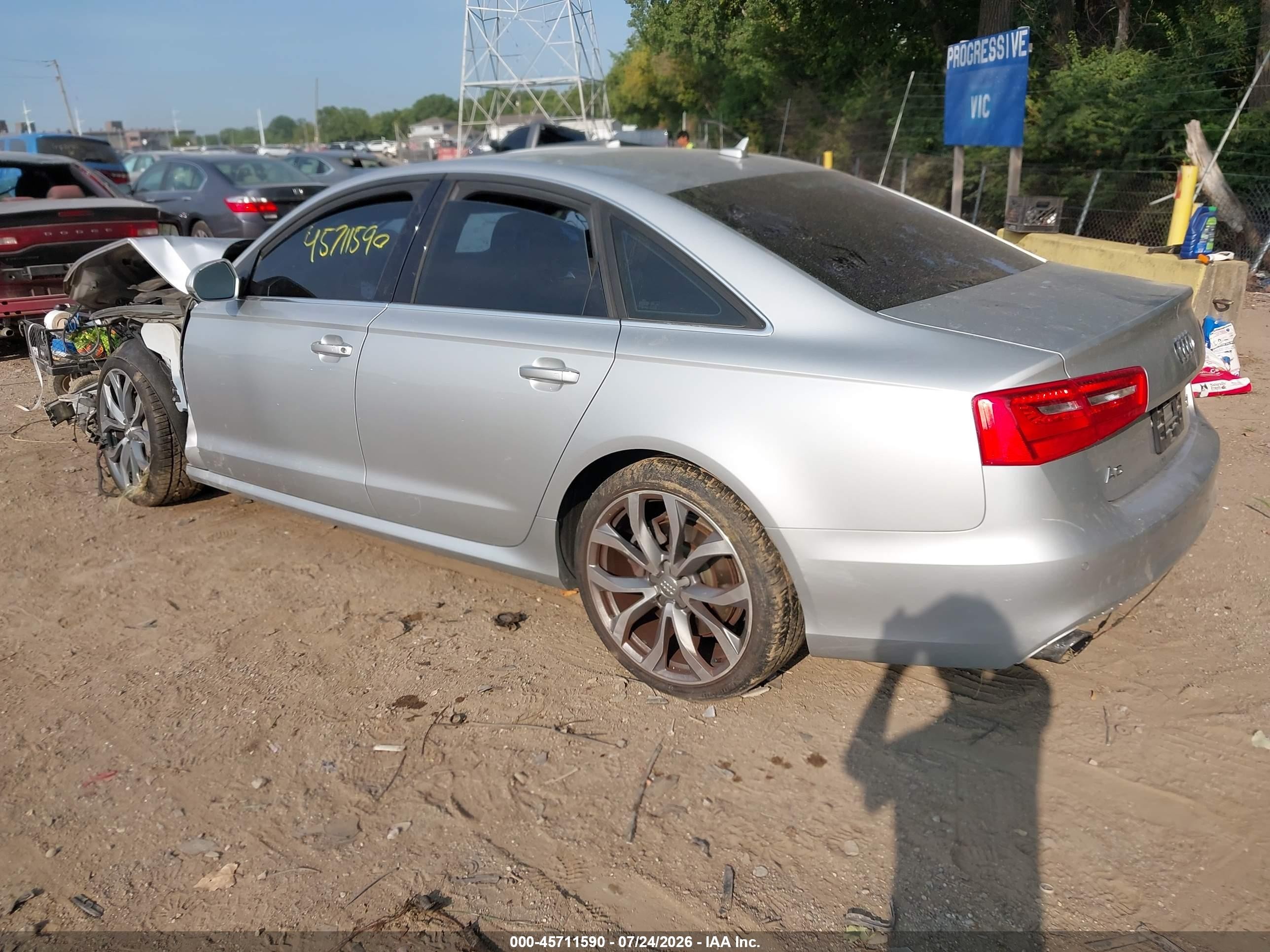 2015 Audi A6 3.0t Premium Plus Silver vin: WAUFGAFC3FN015386