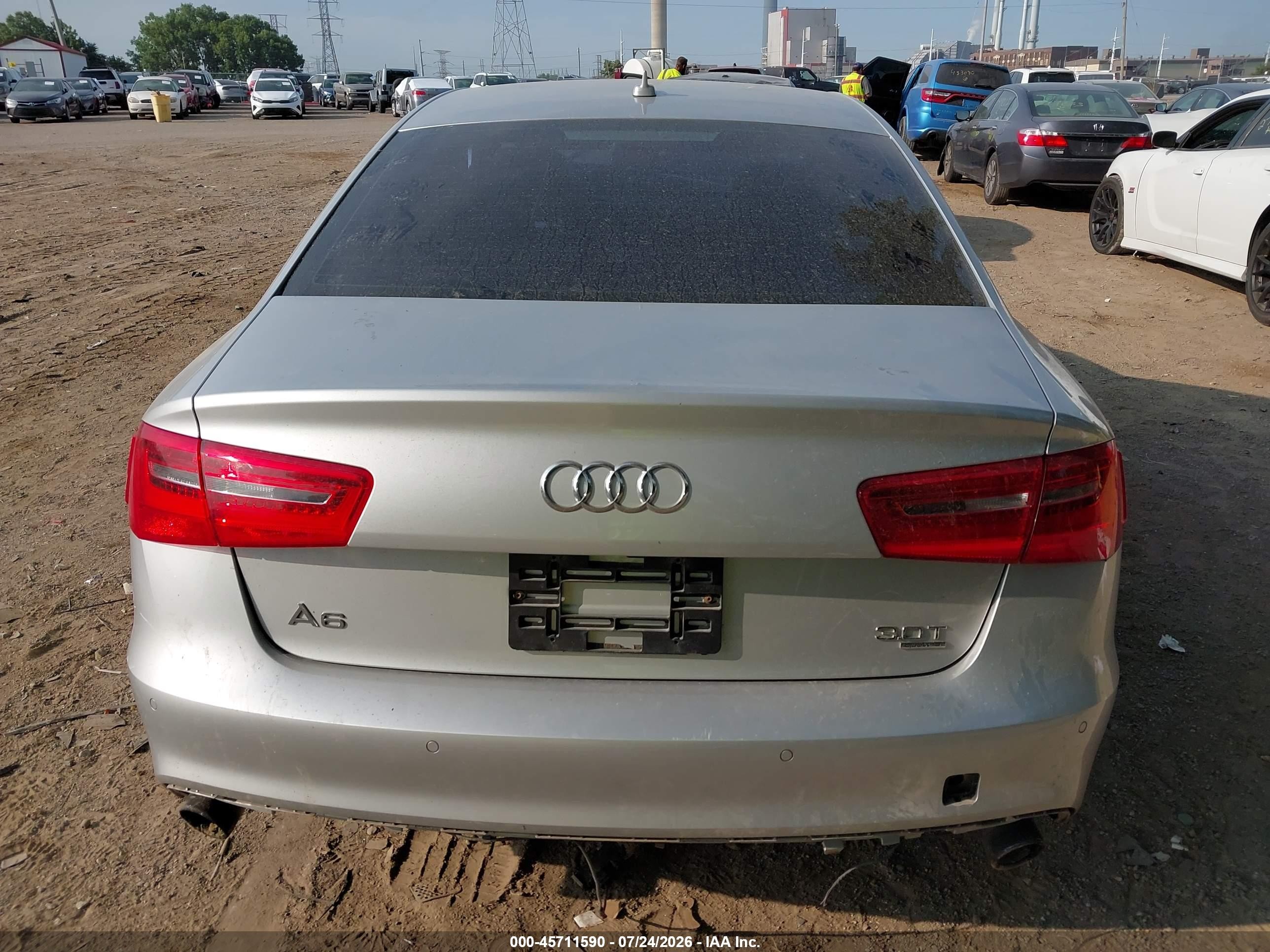 2015 Audi A6 3.0t Premium Plus Silver vin: WAUFGAFC3FN015386