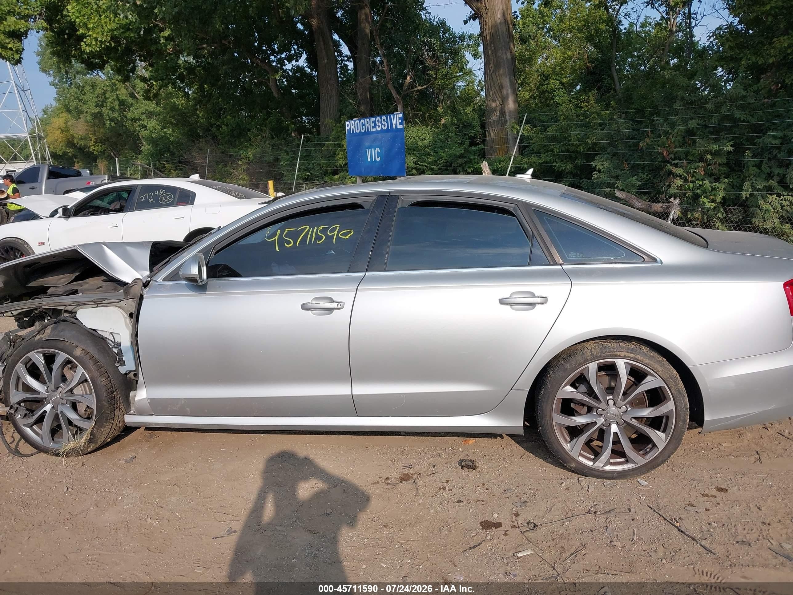 2015 Audi A6 3.0t Premium Plus Silver vin: WAUFGAFC3FN015386