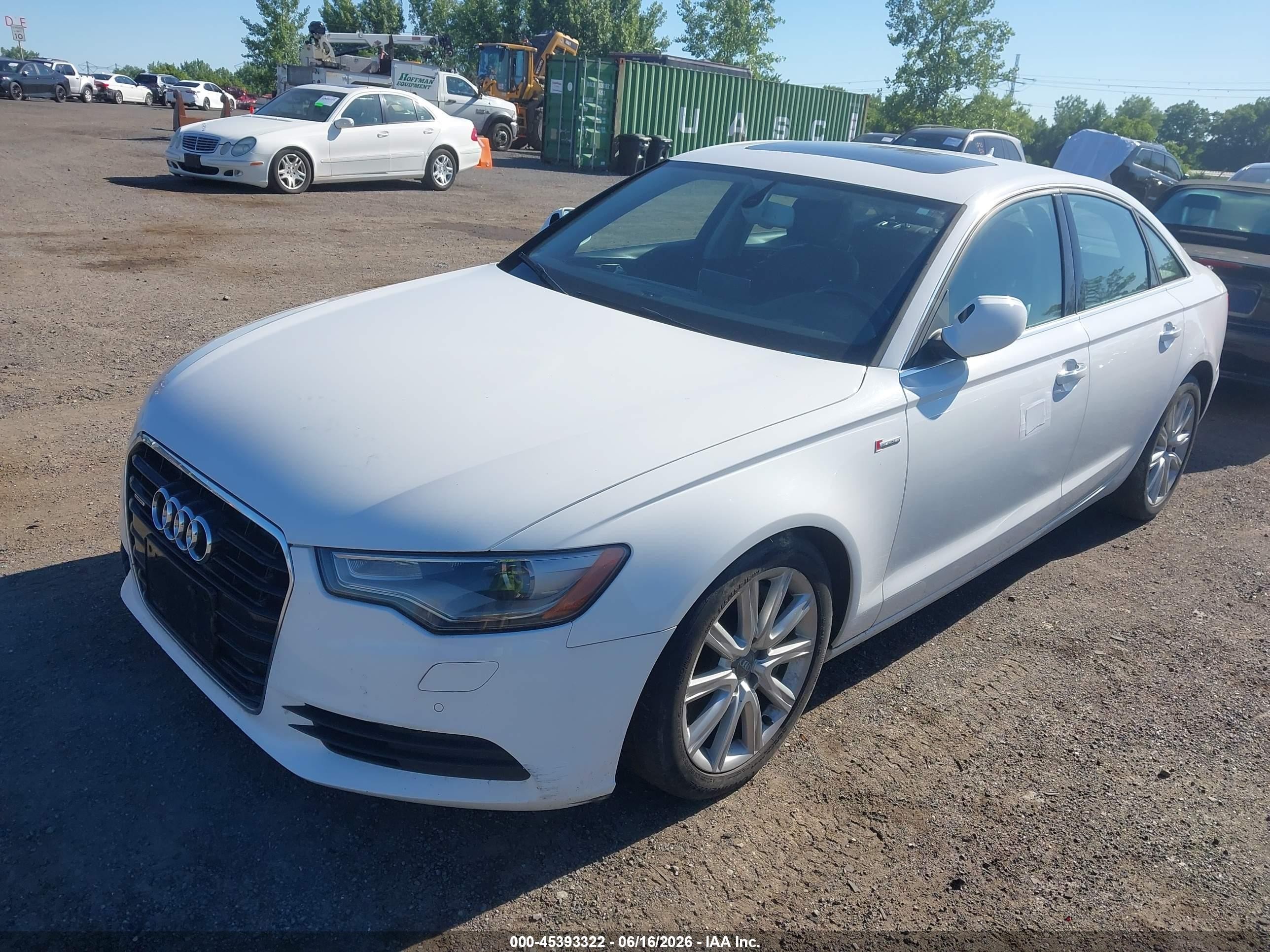 2014 Audi A6 3.0t Premium Plus White vin: WAUFGAFC4EN039419