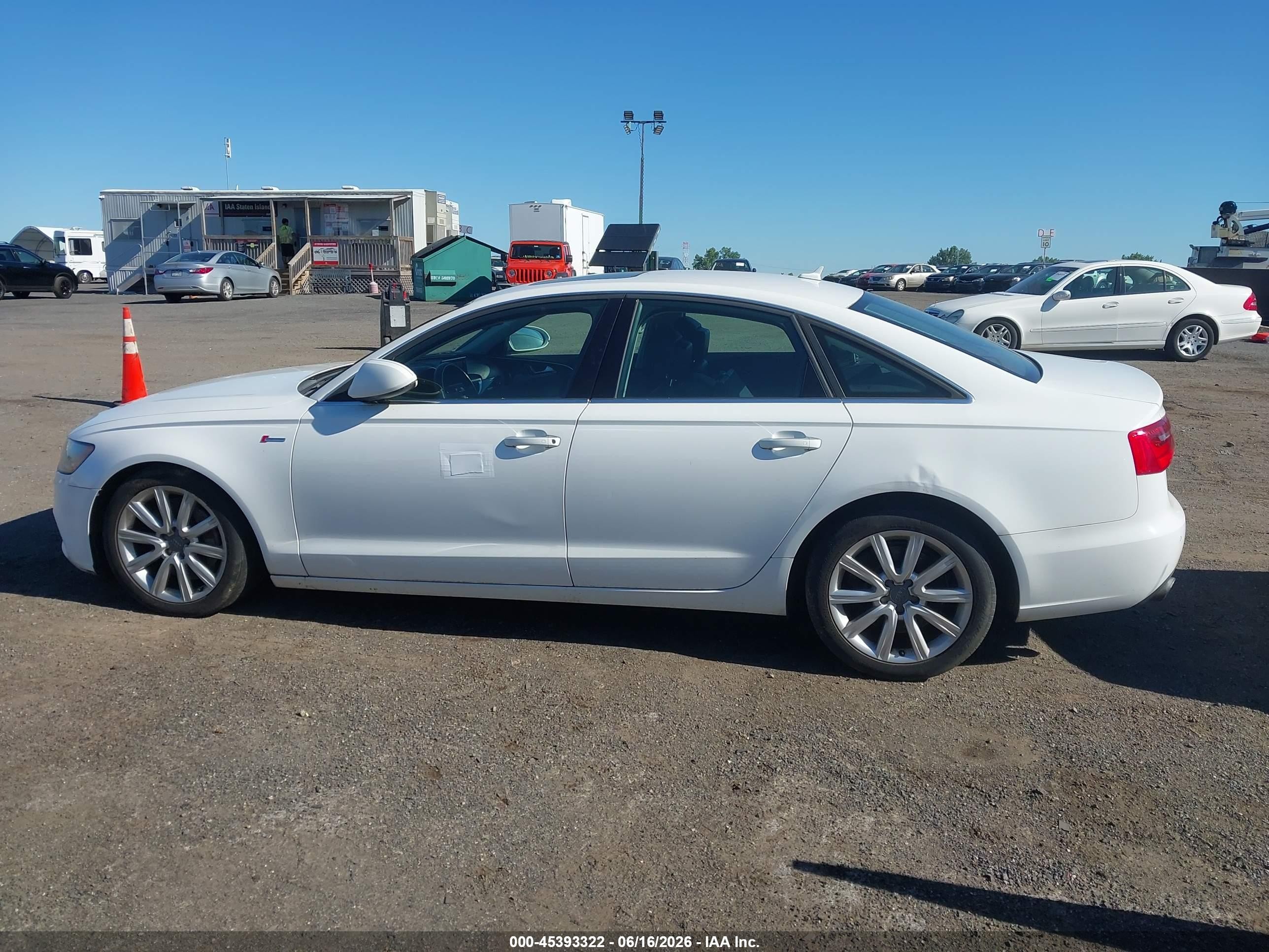 2014 Audi A6 3.0t Premium Plus White vin: WAUFGAFC4EN039419