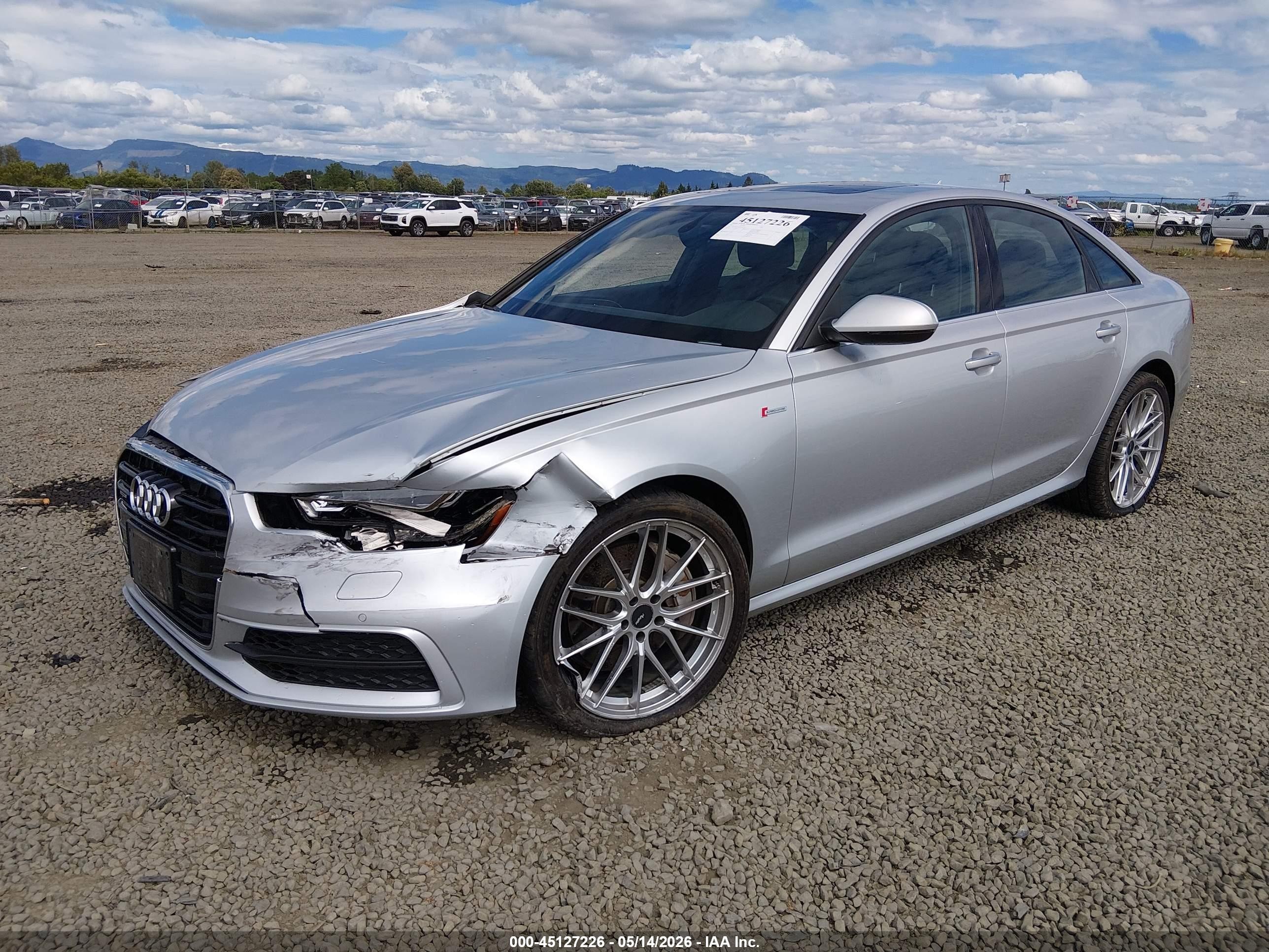 2015 Audi A6 3.0t Premium Plus Silver vin: WAUFGAFC4FN027224