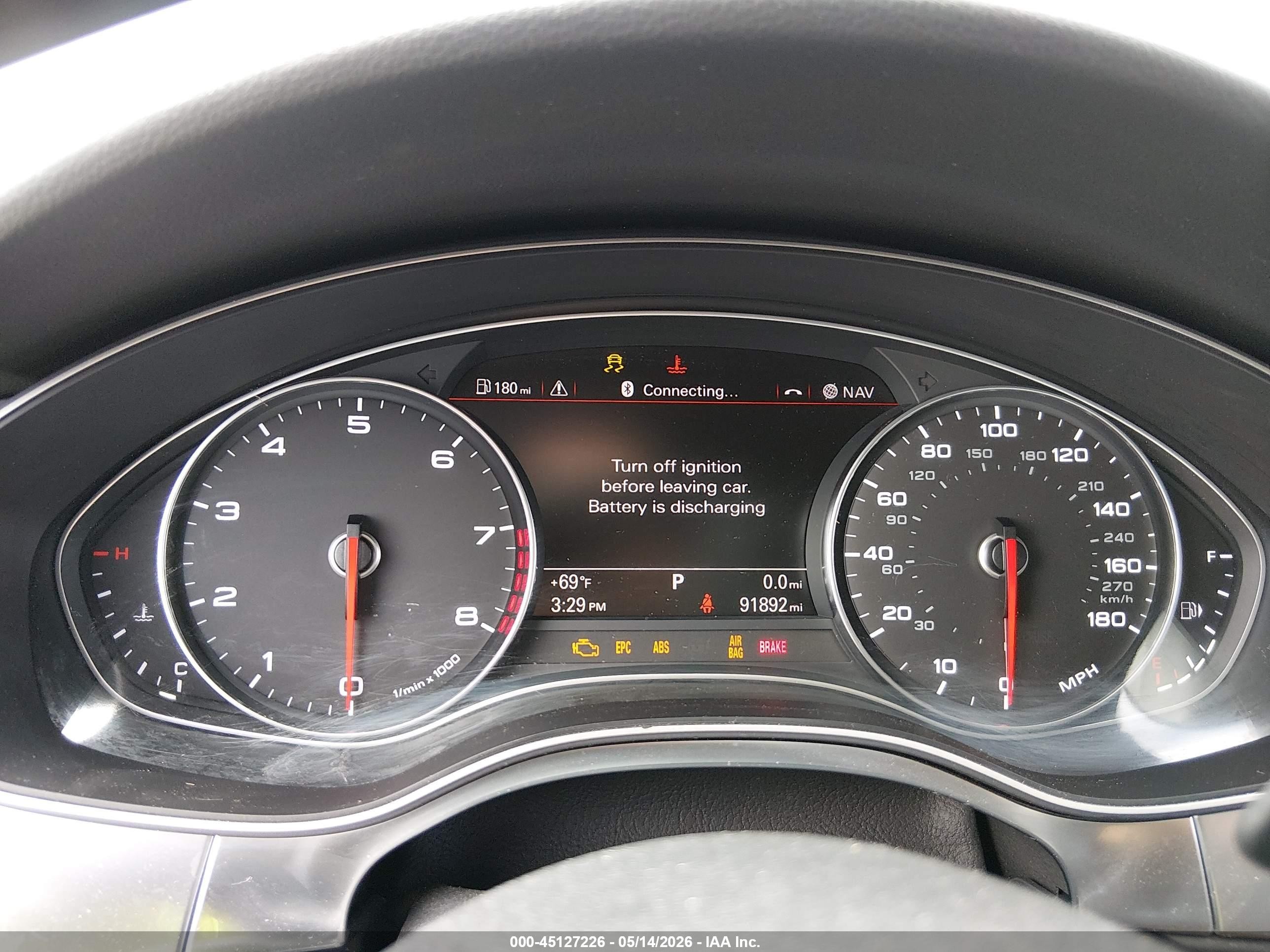 2015 Audi A6 3.0t Premium Plus Silver vin: WAUFGAFC4FN027224