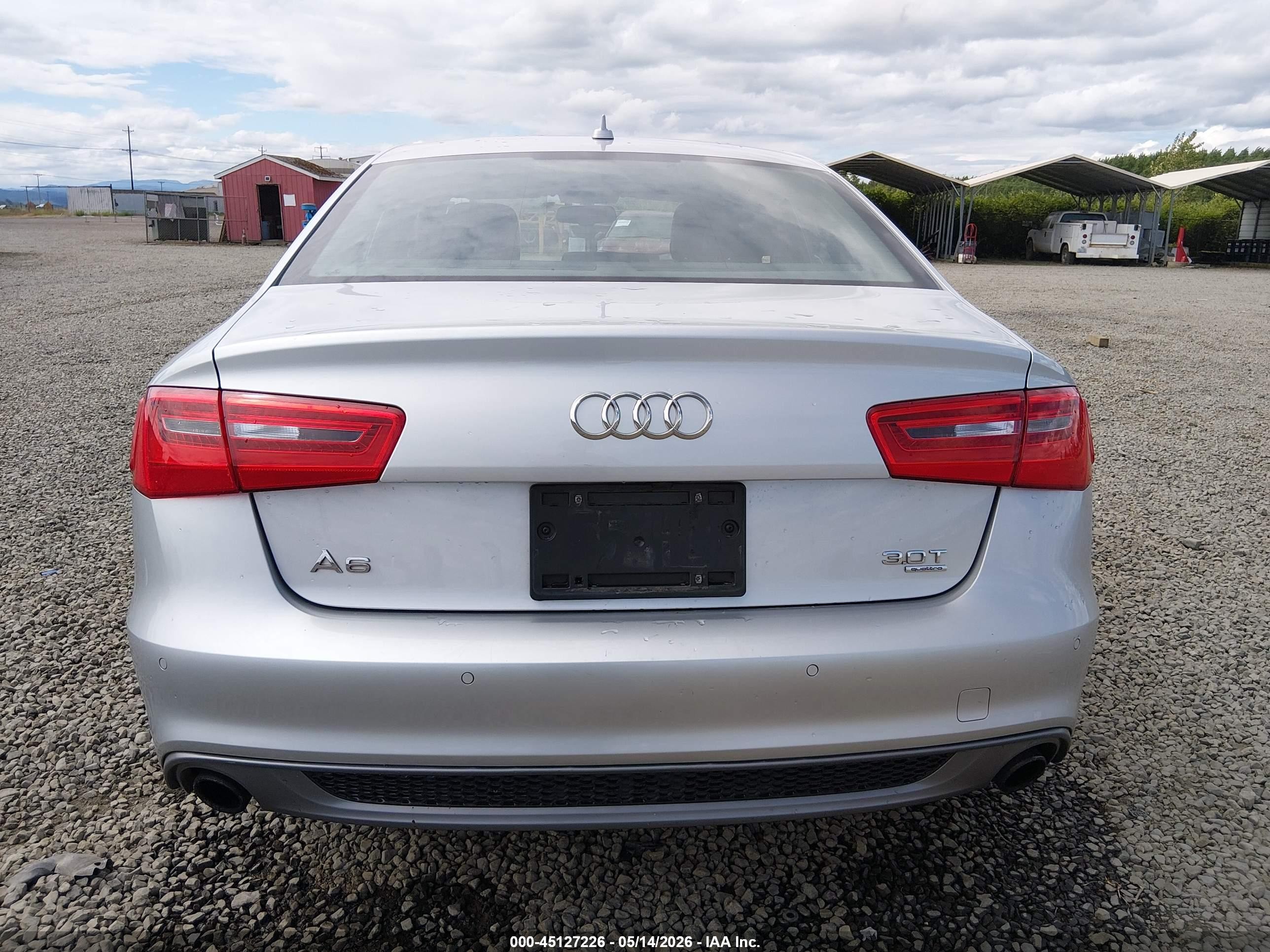 2015 Audi A6 3.0t Premium Plus Silver vin: WAUFGAFC4FN027224