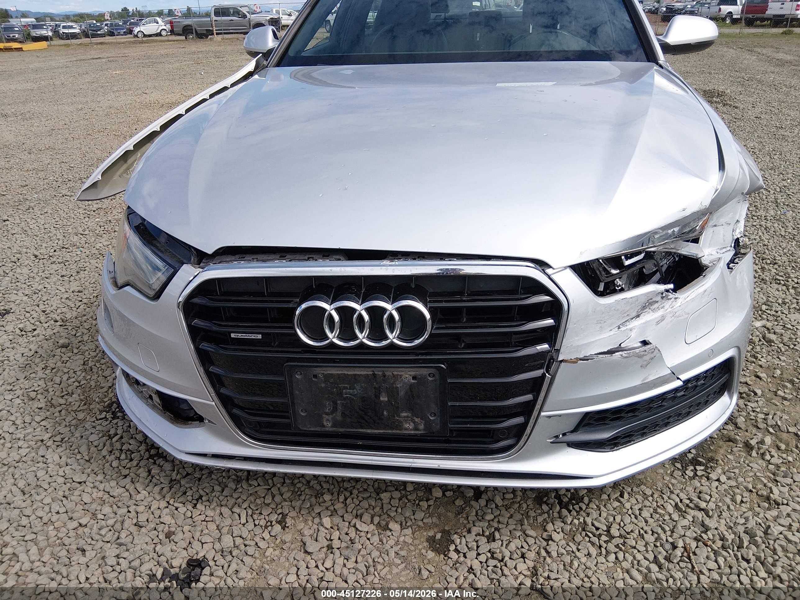 2015 Audi A6 3.0t Premium Plus Silver vin: WAUFGAFC4FN027224