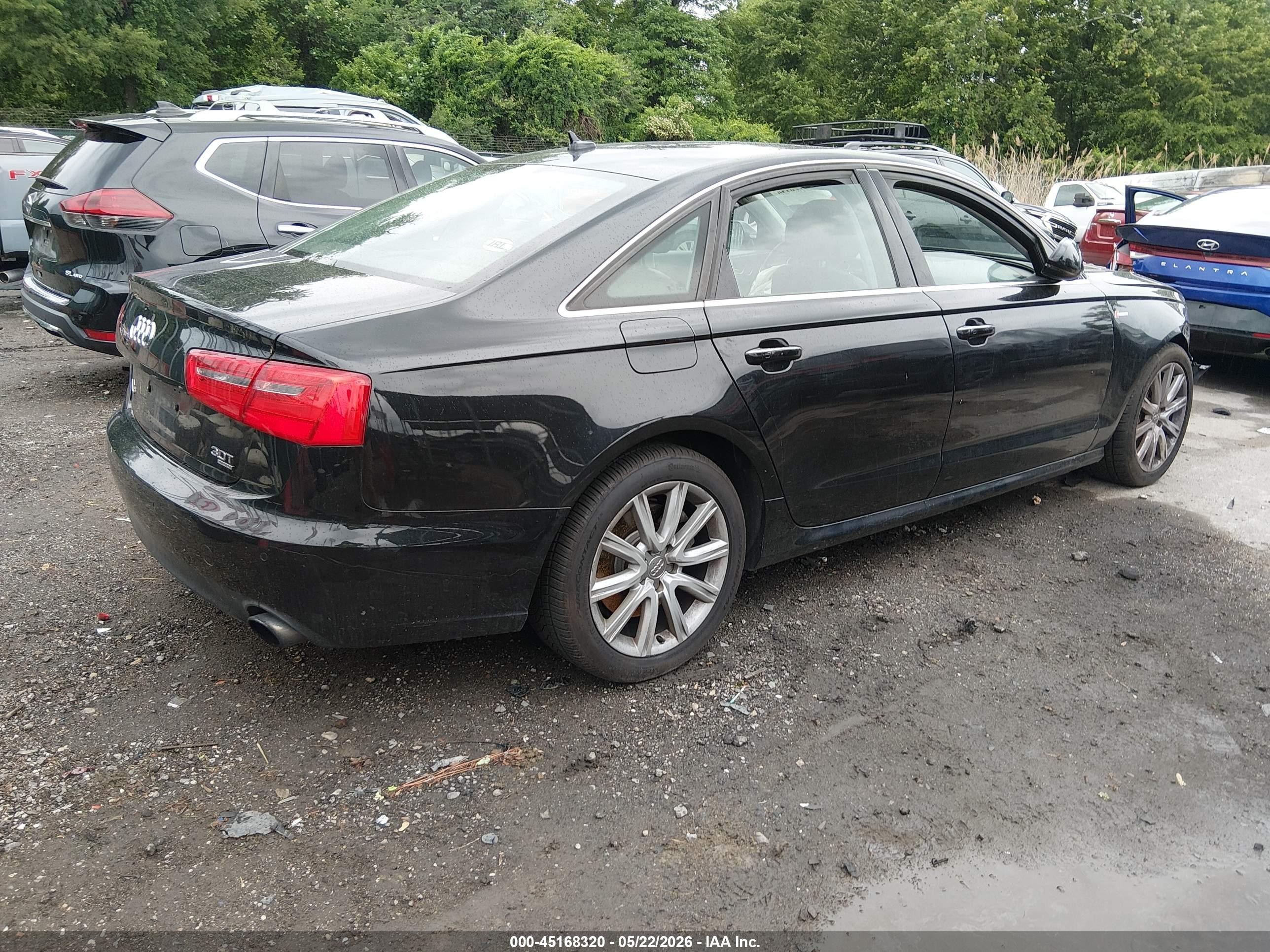 2014 Audi A6 3.0t Premium Plus Черный vin: WAUFGAFC5EN026677