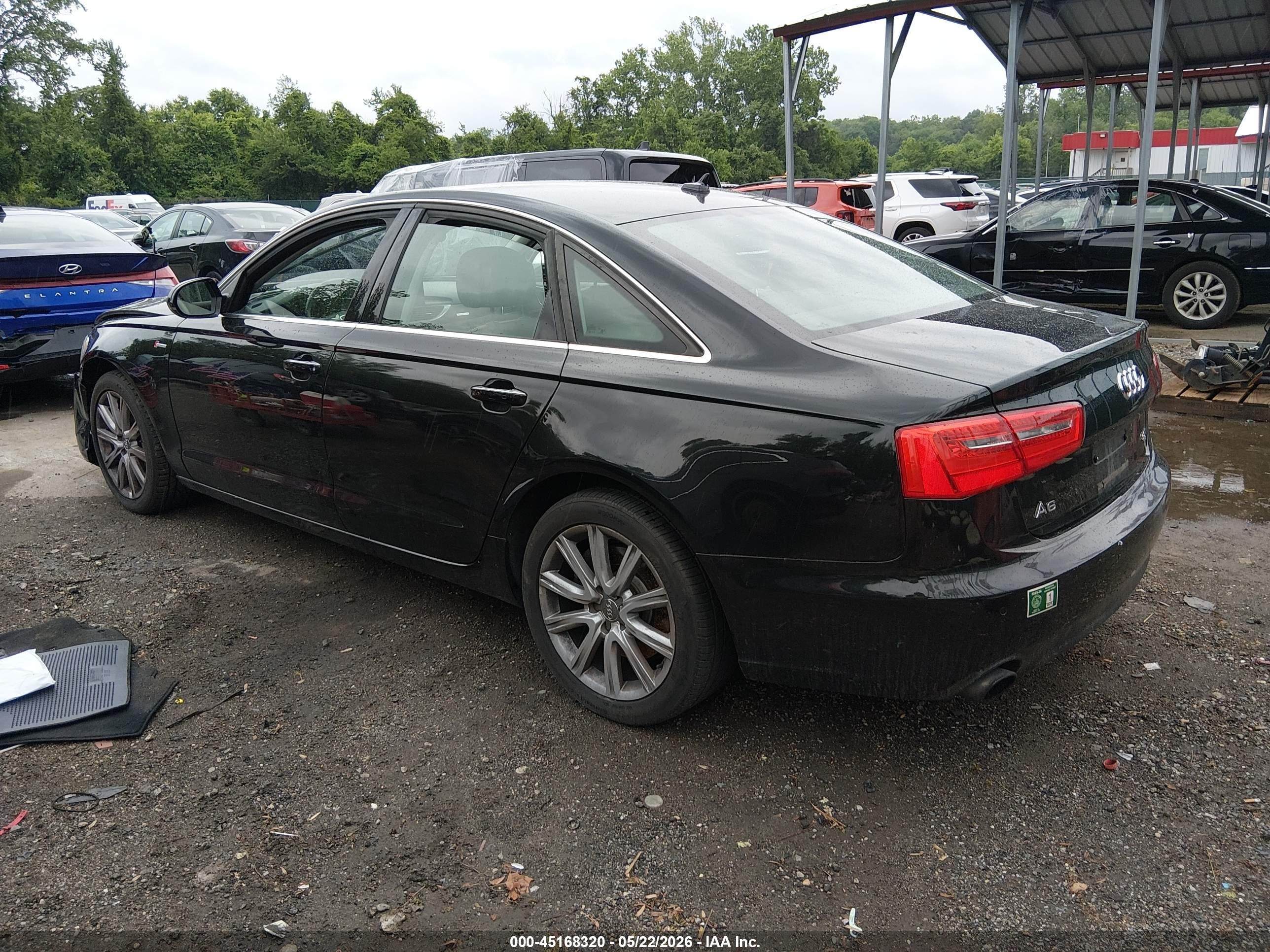 2014 Audi A6 3.0t Premium Plus Черный vin: WAUFGAFC5EN026677
