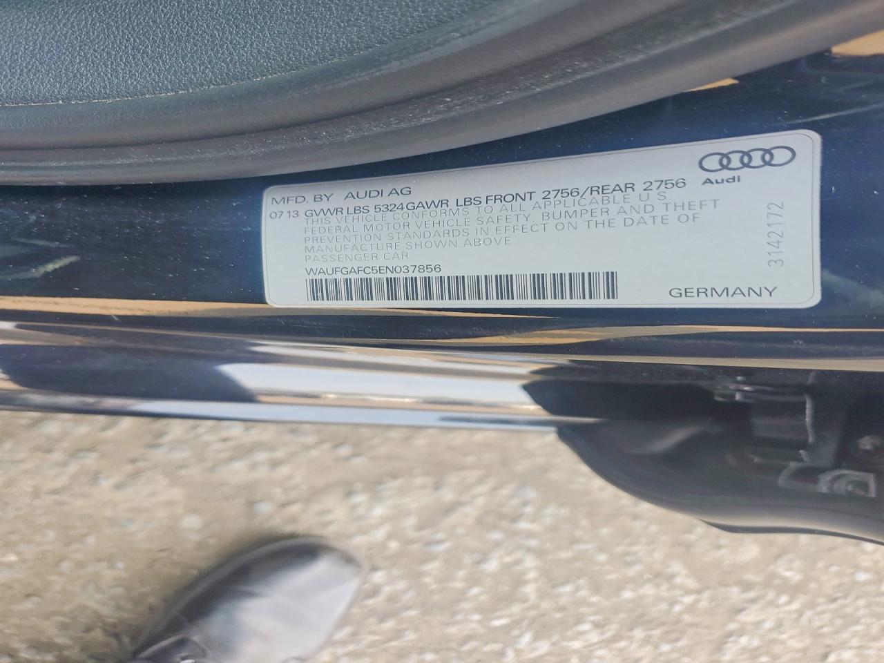 2014 Audi A6 Premium Plus Черный vin: WAUFGAFC5EN037856