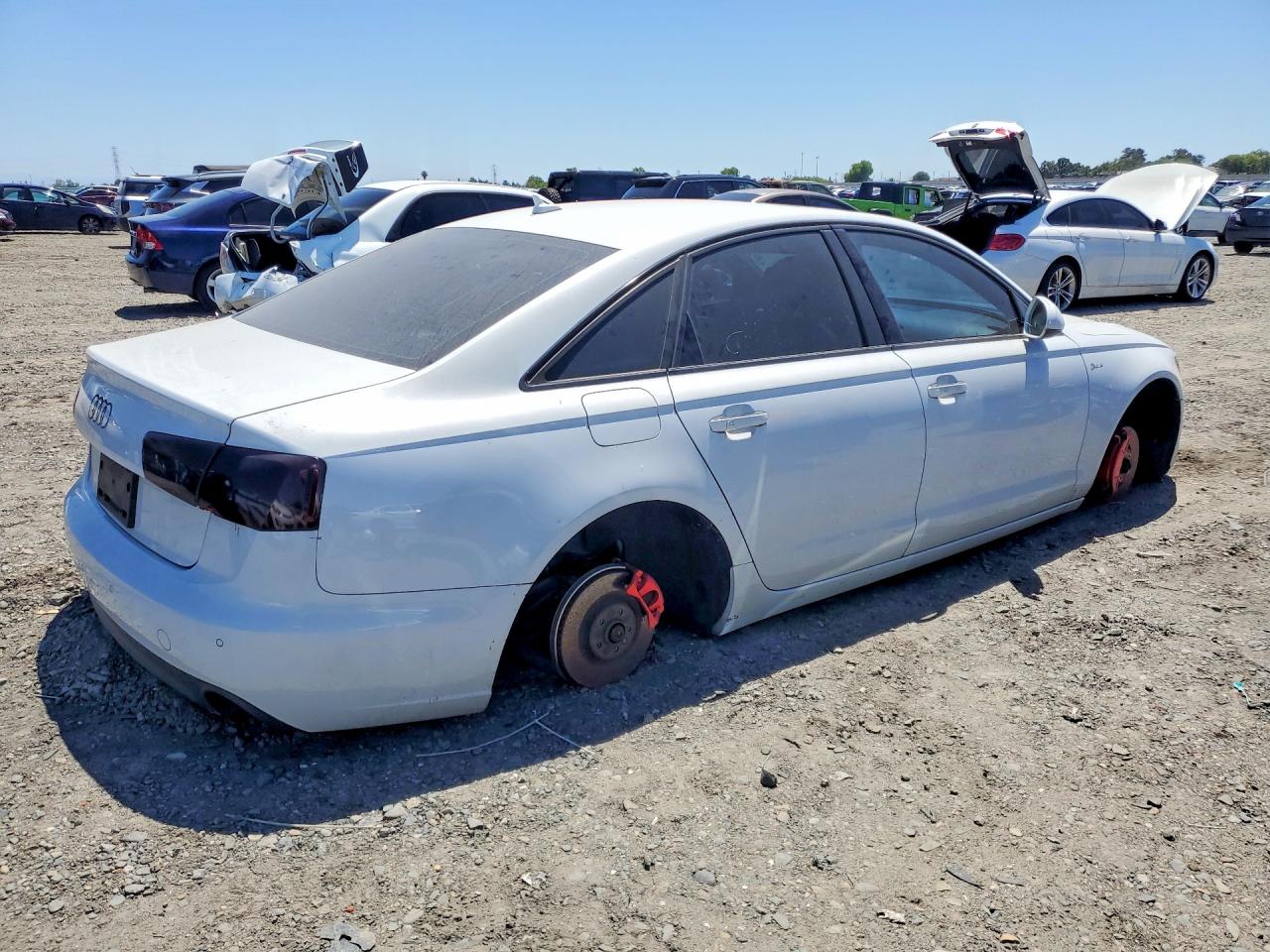 2014 Audi A6 Premium Plus White vin: WAUFGAFC5EN147029