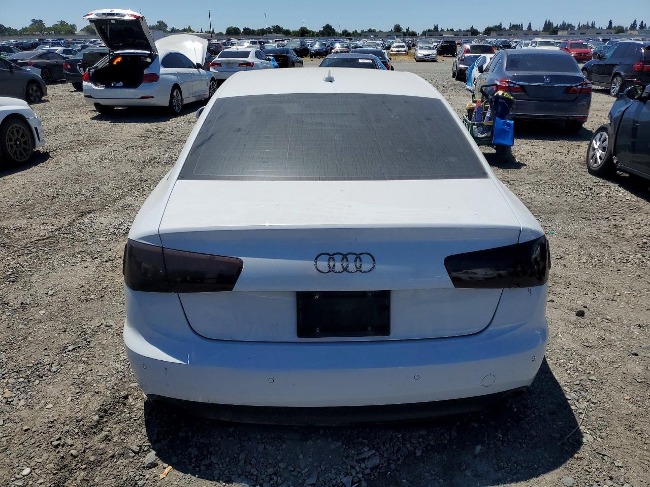2014 Audi A6 Premium Plus White vin: WAUFGAFC5EN147029