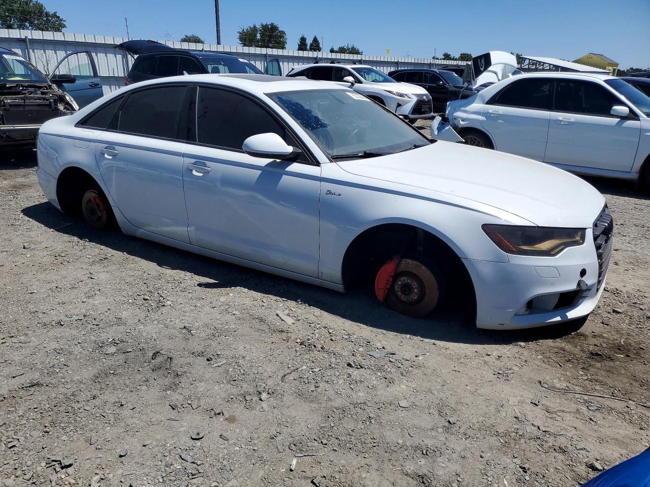 2014 Audi A6 Premium Plus White vin: WAUFGAFC5EN147029
