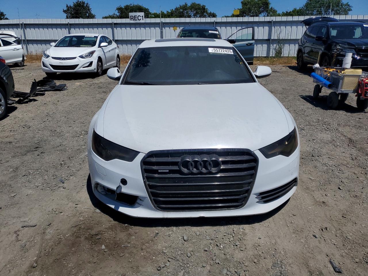 2014 Audi A6 Premium Plus White vin: WAUFGAFC5EN147029