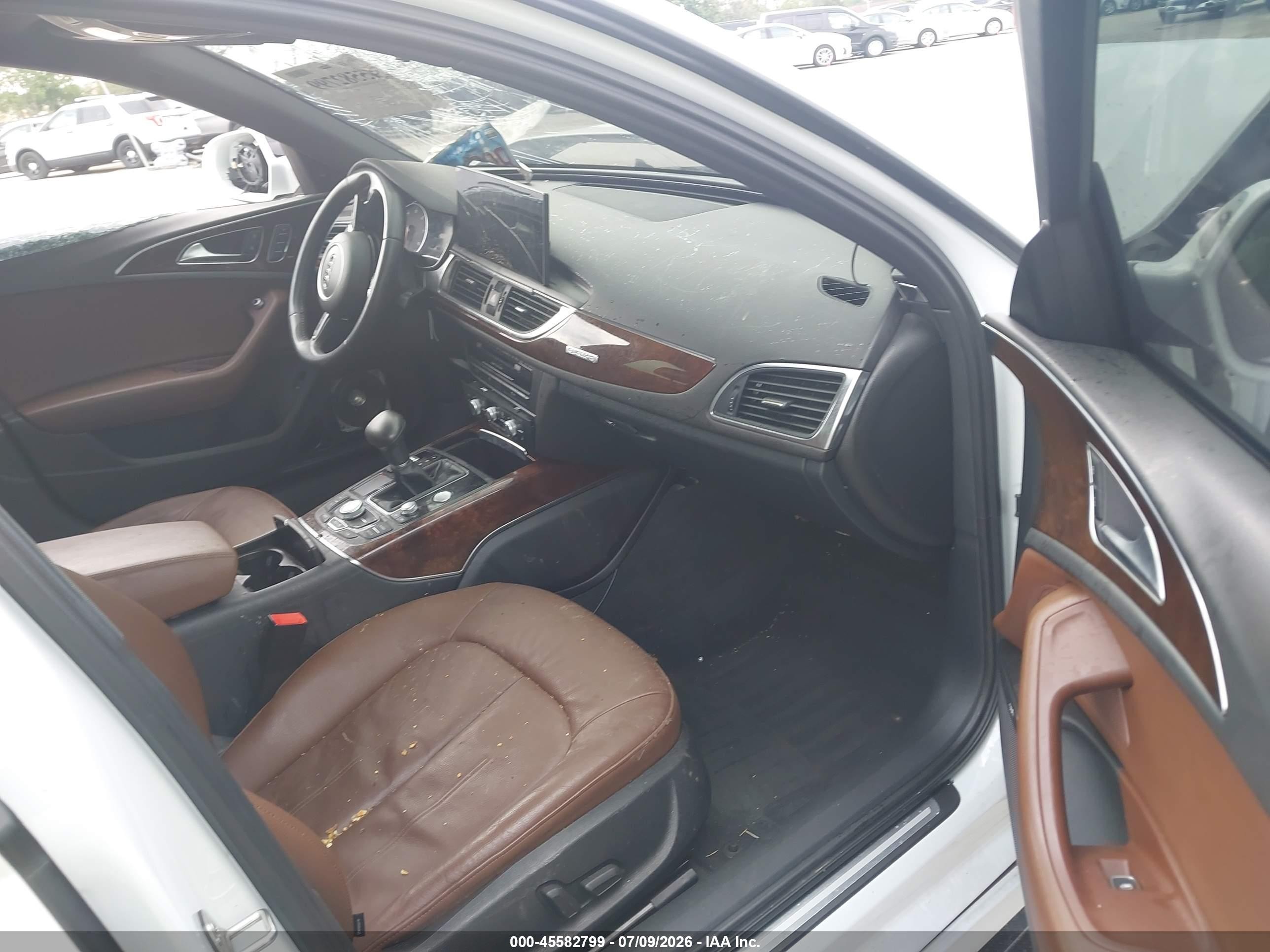 2015 Audi A6 3.0t Premium Plus White vin: WAUFGAFC5FN012330