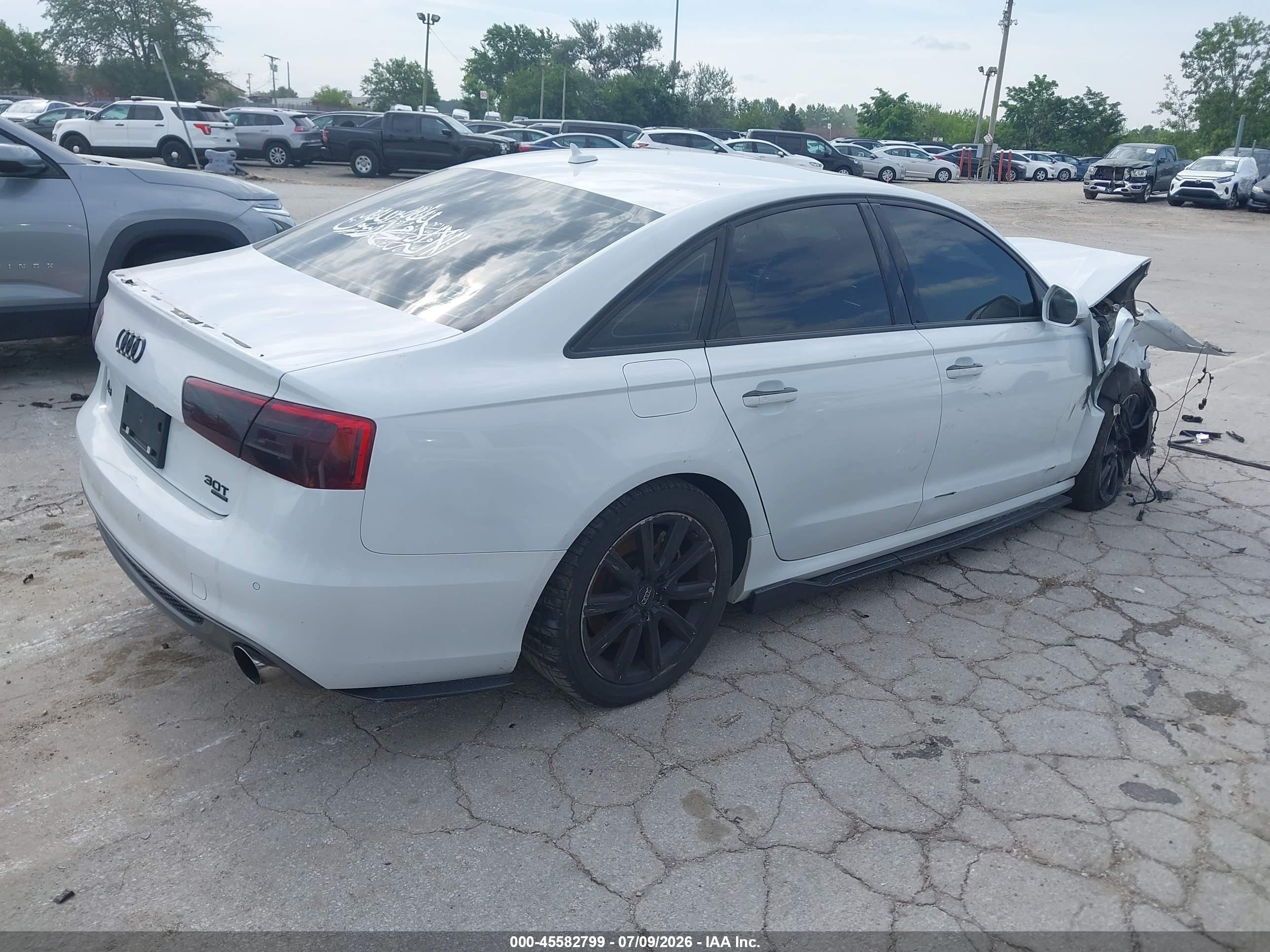 2015 Audi A6 3.0t Premium Plus White vin: WAUFGAFC5FN012330