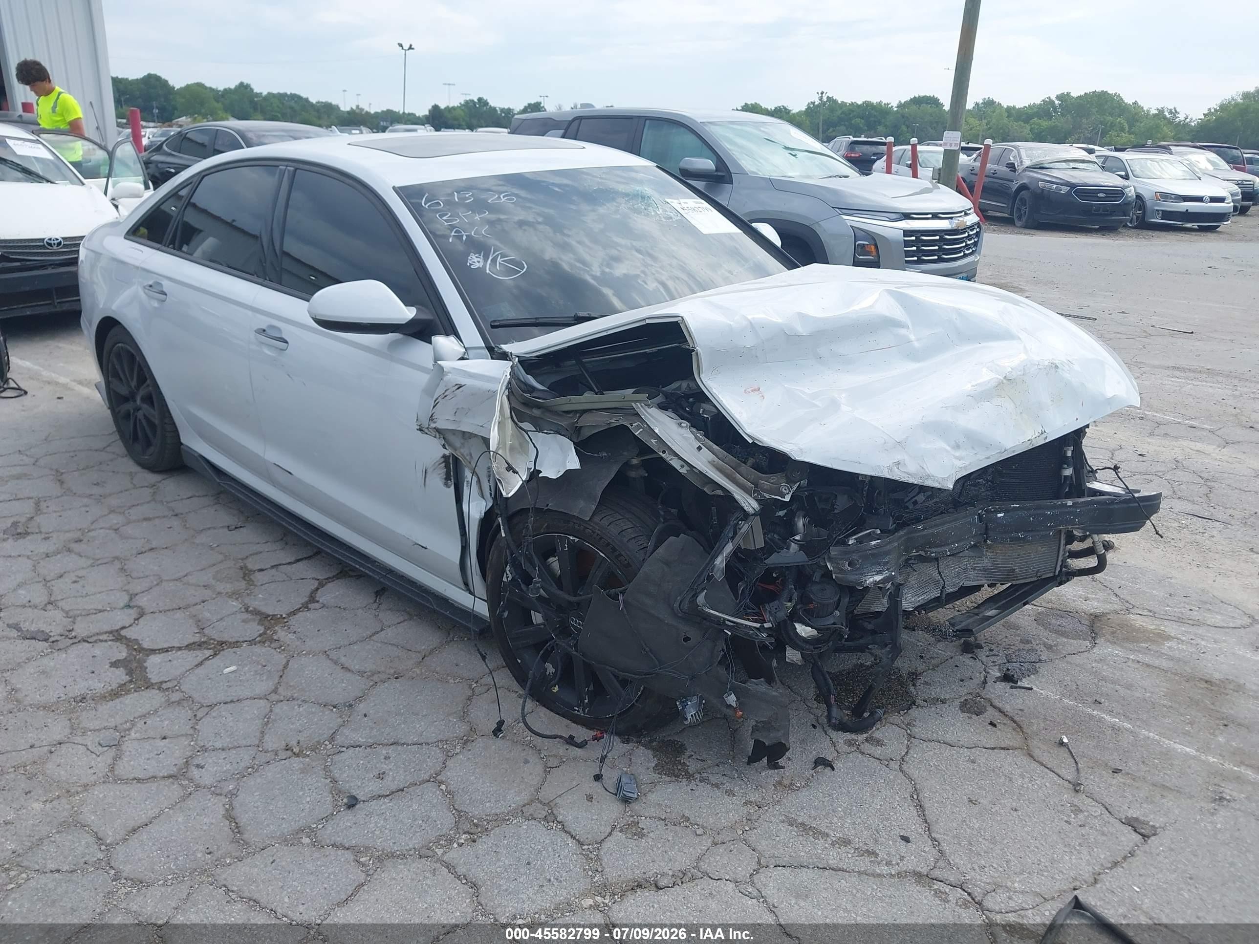 2015 Audi A6 3.0t Premium Plus White vin: WAUFGAFC5FN012330