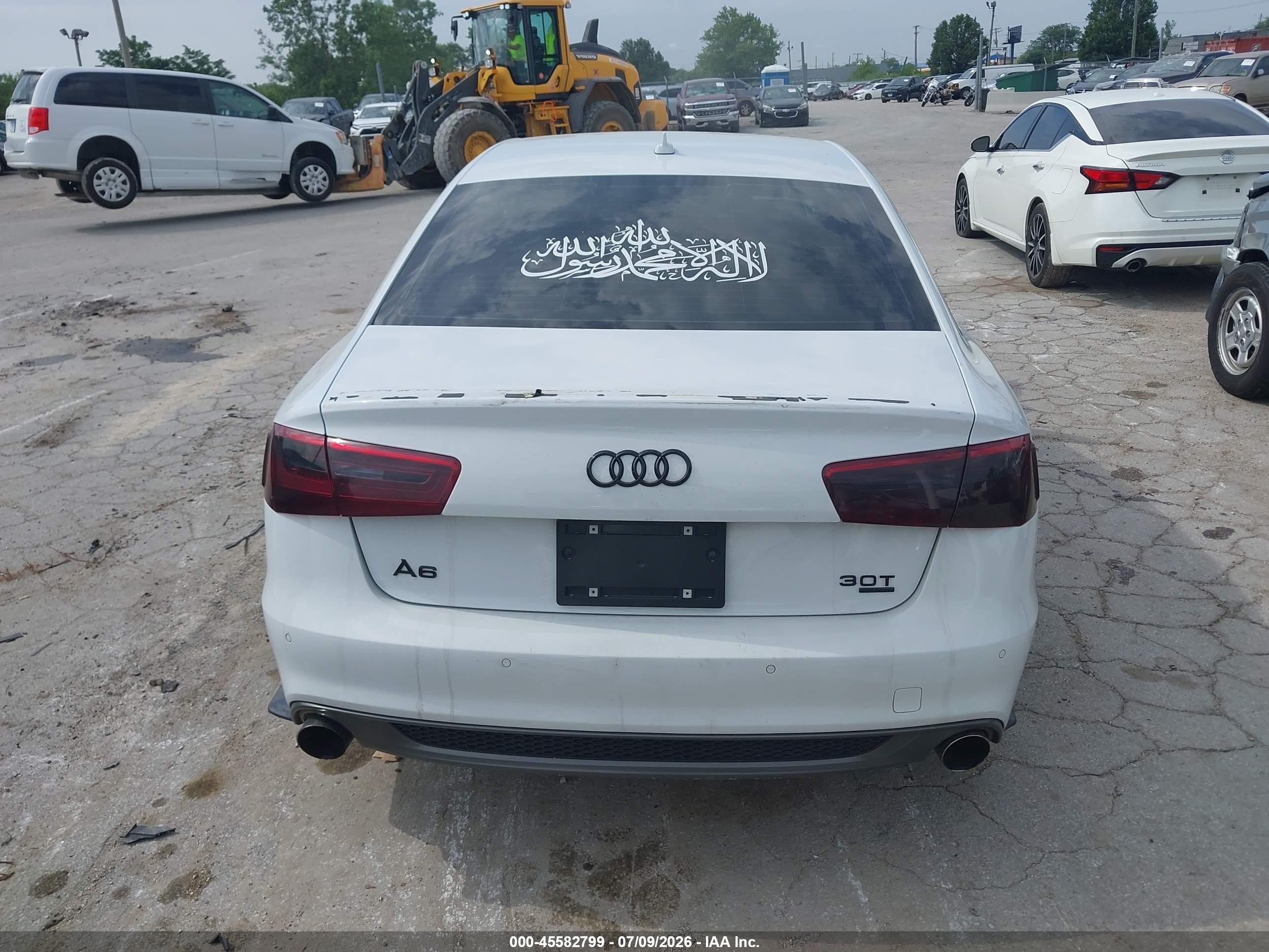 2015 Audi A6 3.0t Premium Plus White vin: WAUFGAFC5FN012330