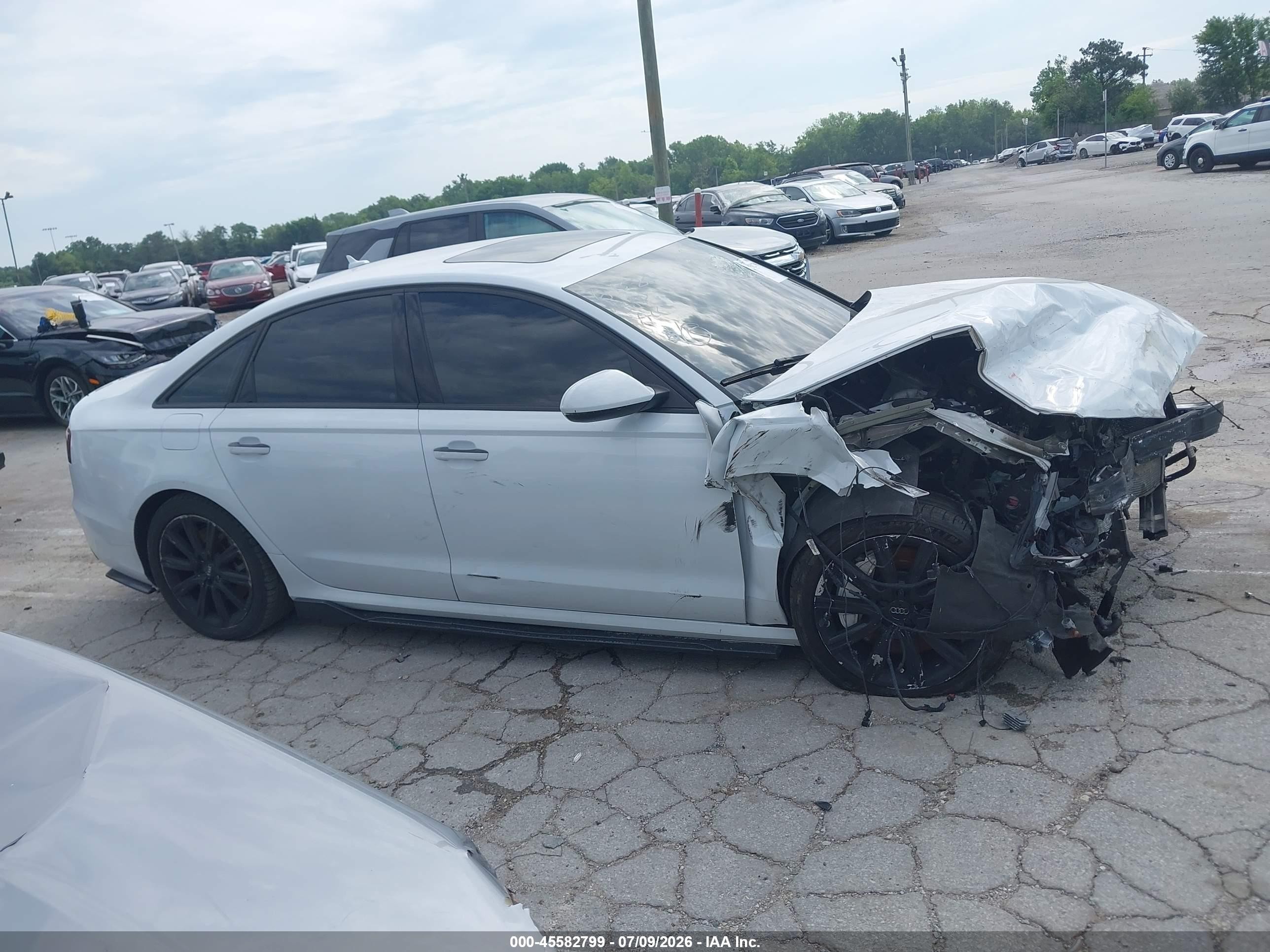 2015 Audi A6 3.0t Premium Plus White vin: WAUFGAFC5FN012330