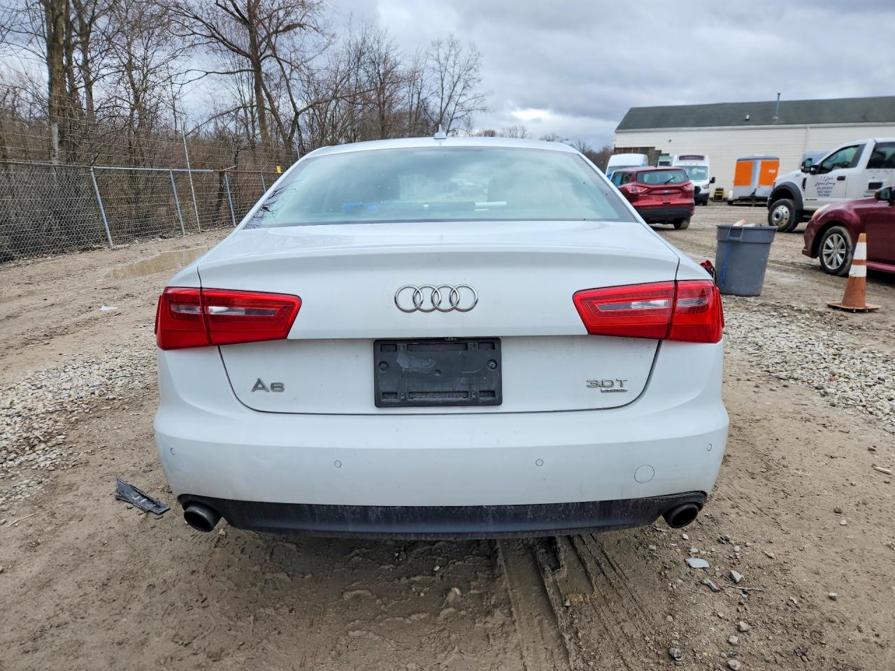 2014 Audi A6 Premium Plus White vin: WAUFGAFC6EN041401