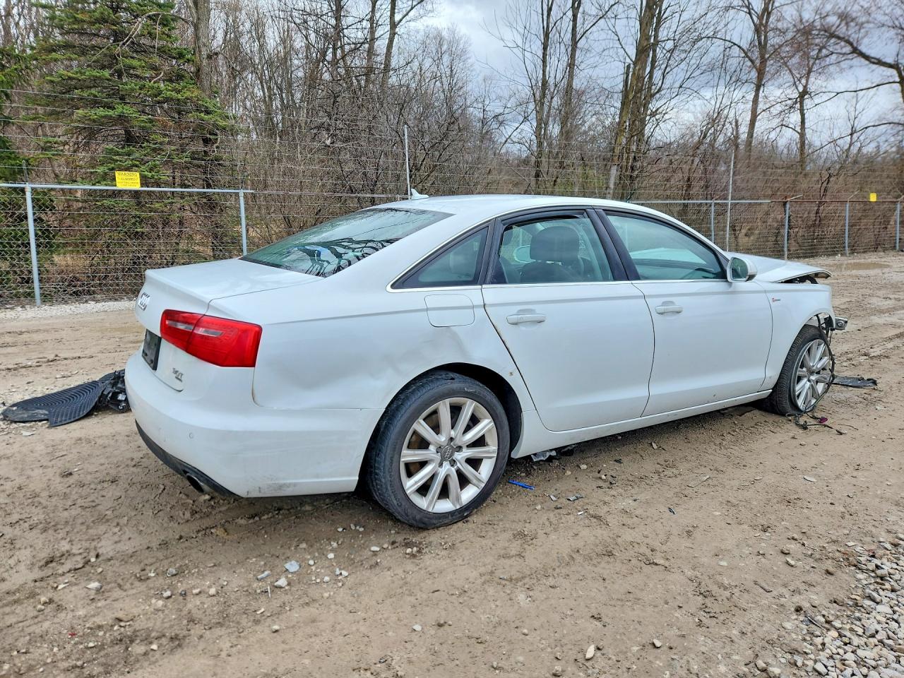 2014 Audi A6 Premium Plus White vin: WAUFGAFC6EN041401