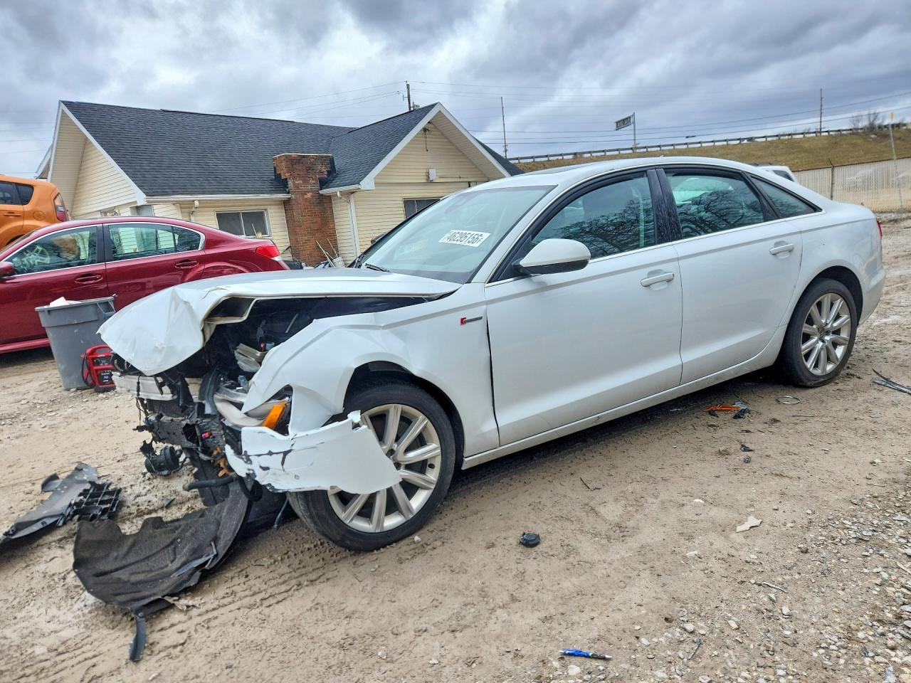 2014 Audi A6 Premium Plus White vin: WAUFGAFC6EN041401