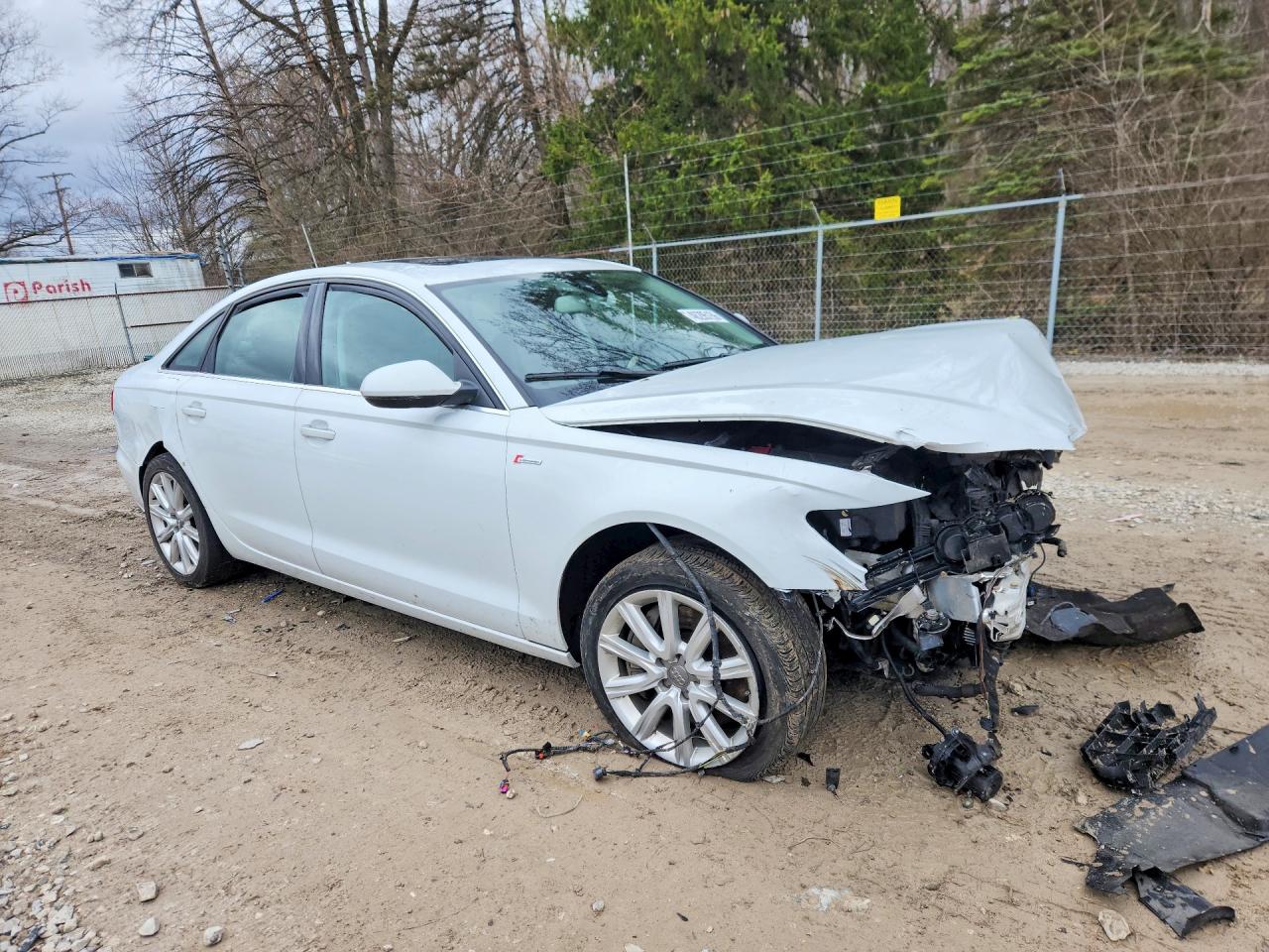 2014 Audi A6 Premium Plus White vin: WAUFGAFC6EN041401